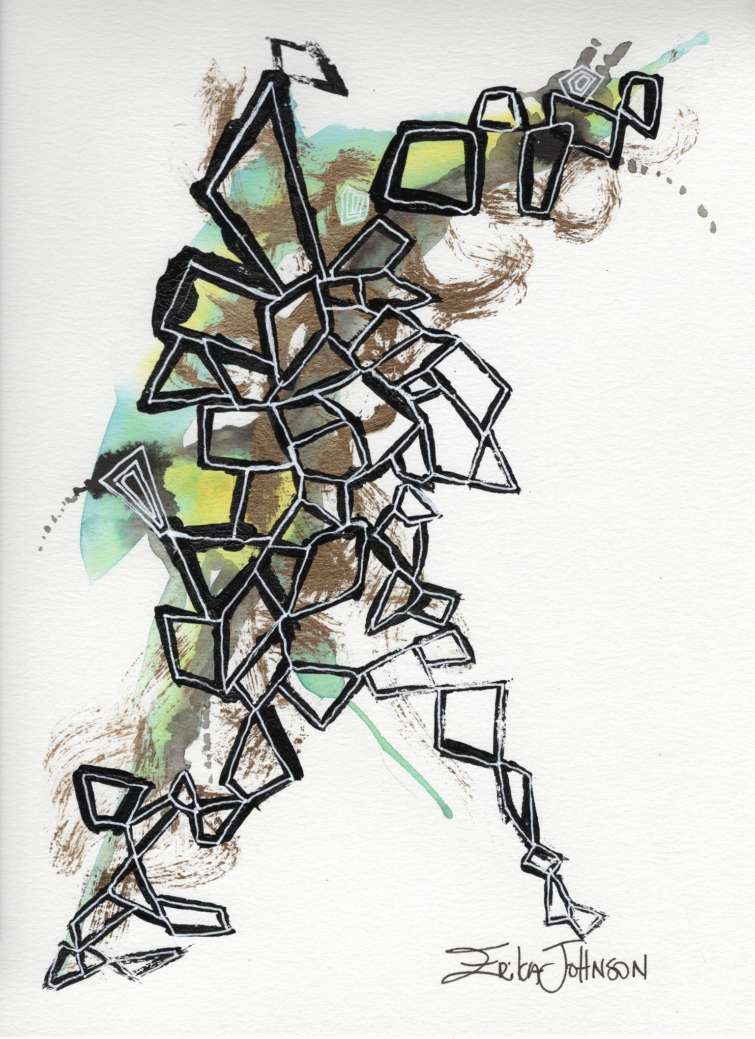Abstract artwork start and finished product - image 2 - student project