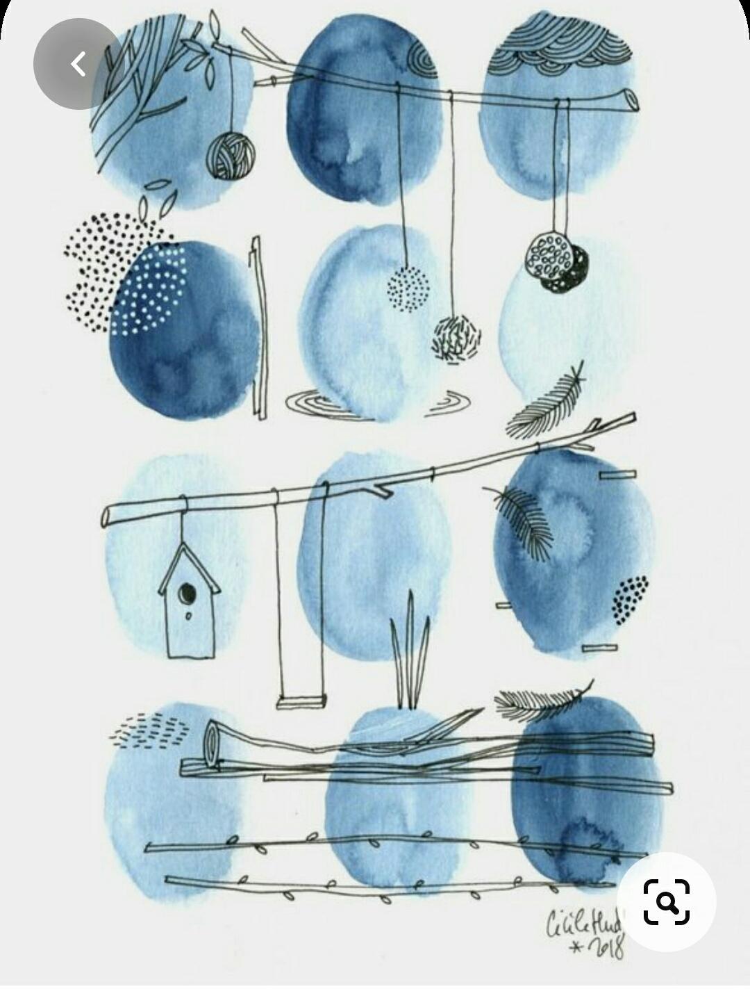 Watercolor blobs - image 1 - student project
