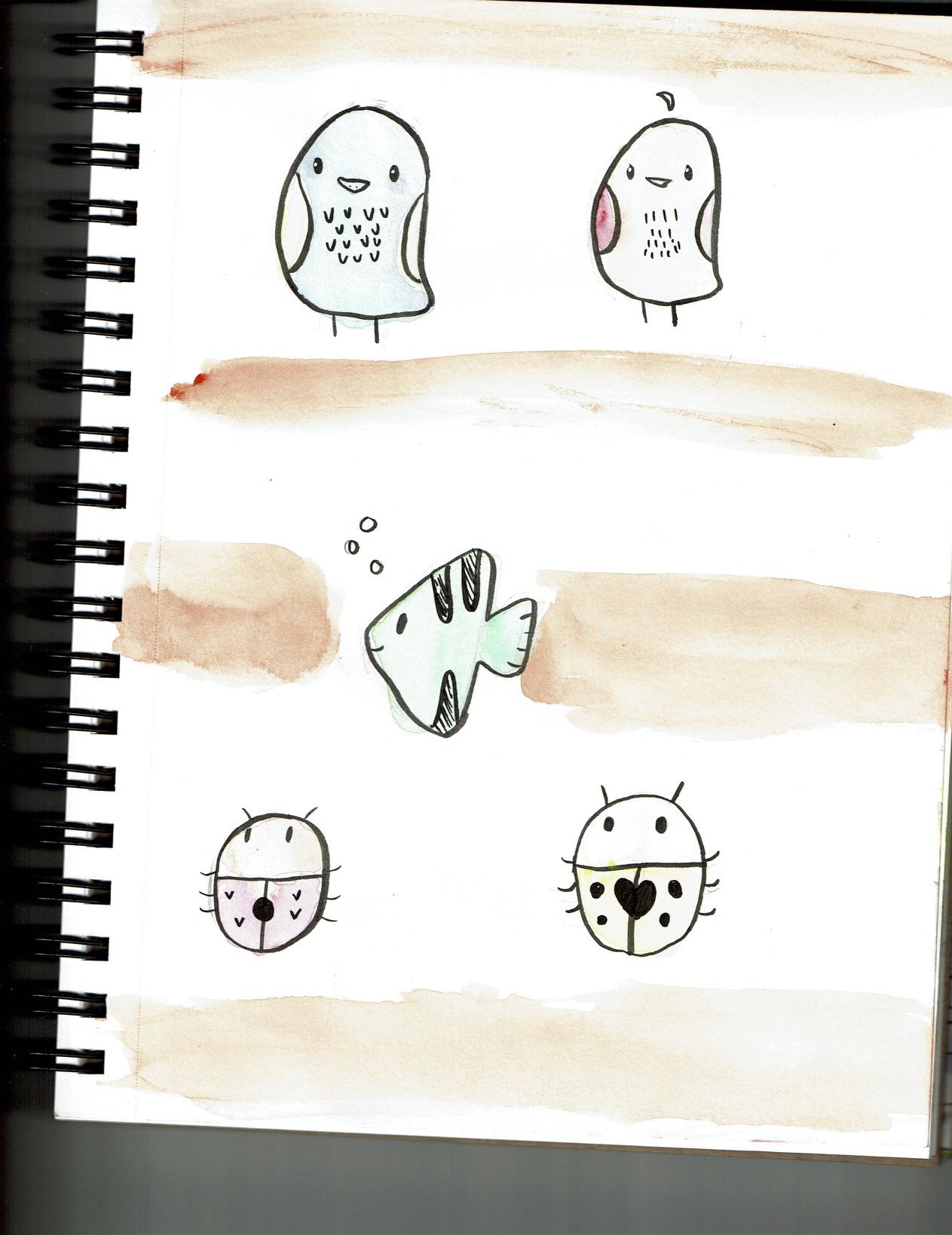 watercolor doodles <3 - image 3 - student project
