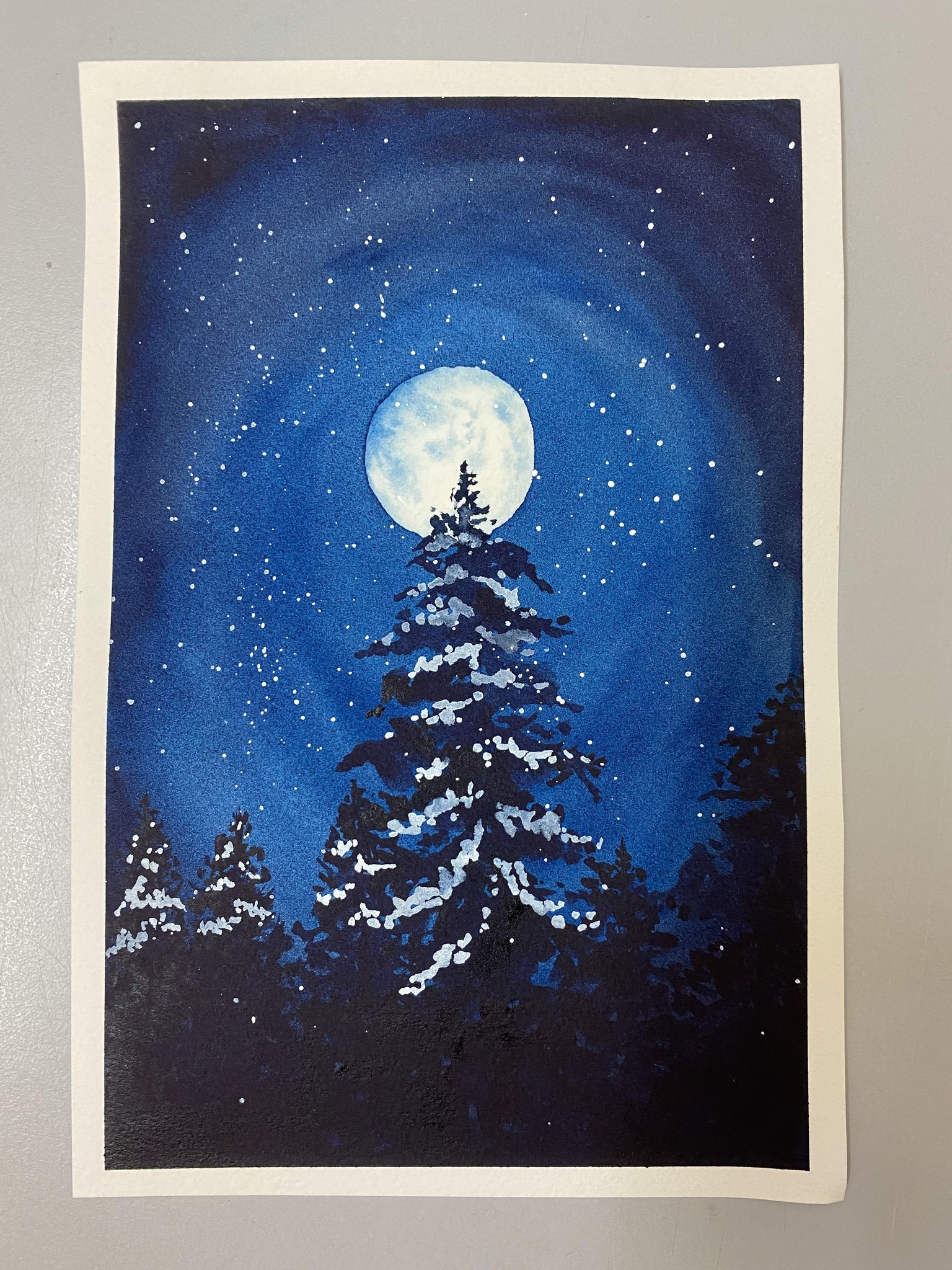 Watercolour Moonlight - image 2 - student project