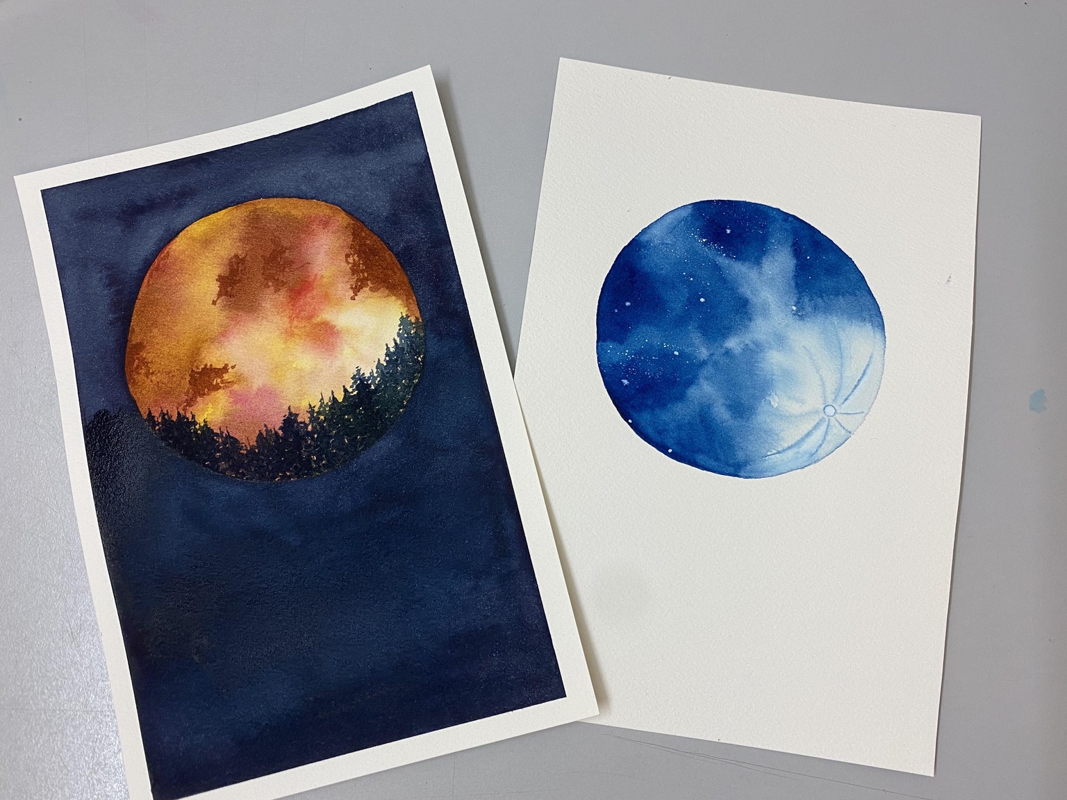 Watercolour Moonlight - image 1 - student project