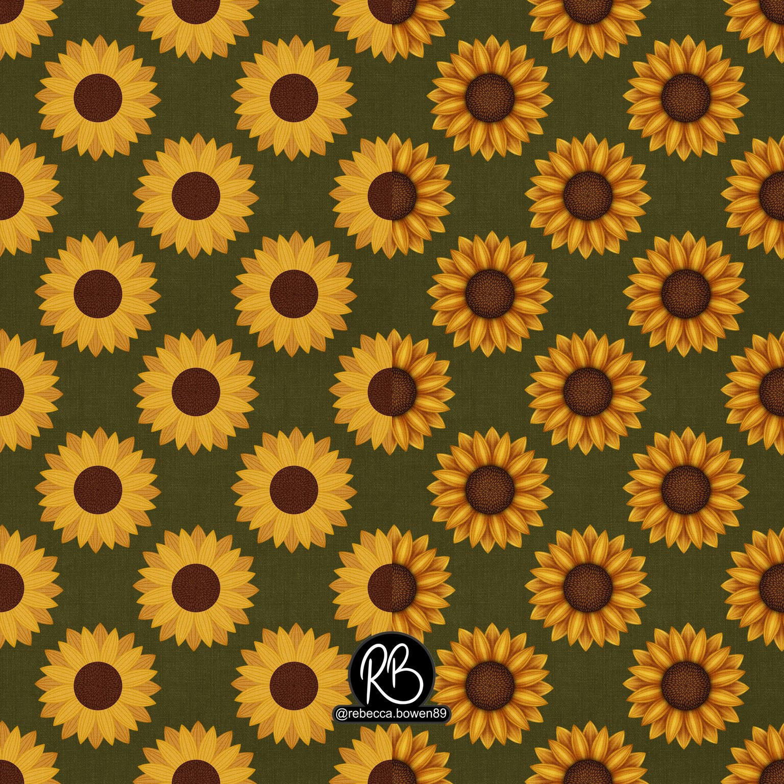 Sunflower Seamless Pattern 🌻 - image 1 - student project