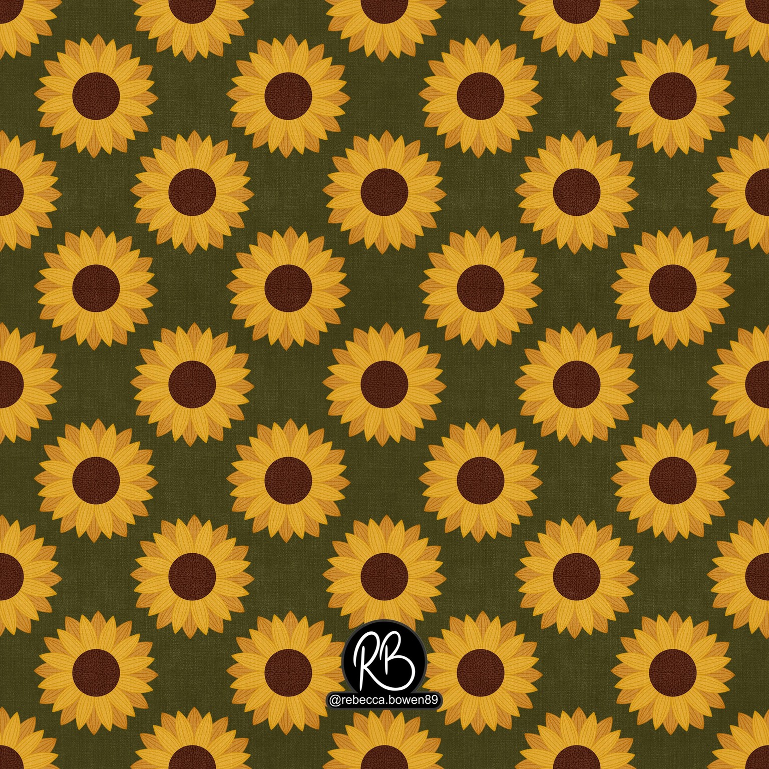 Sunflower Seamless Pattern 🌻 - image 2 - student project