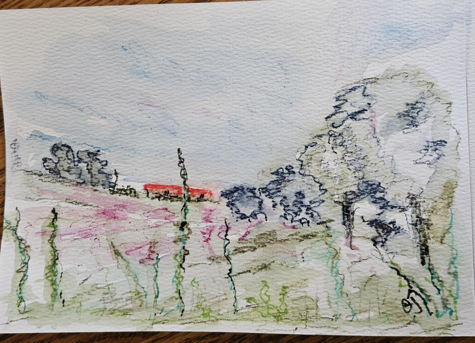 Inktense sketch - image 1 - student project