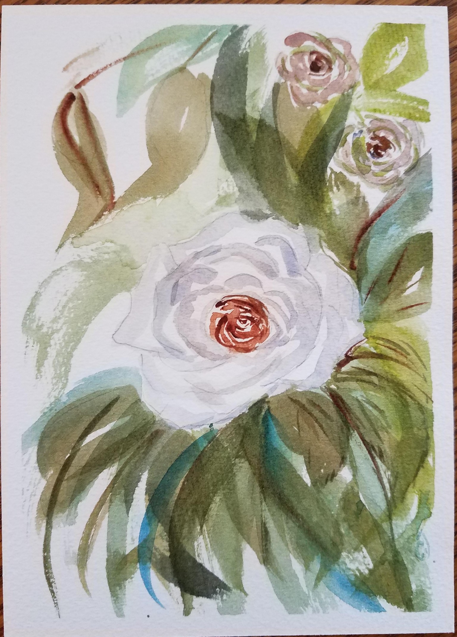 Loose white rose - image 1 - student project