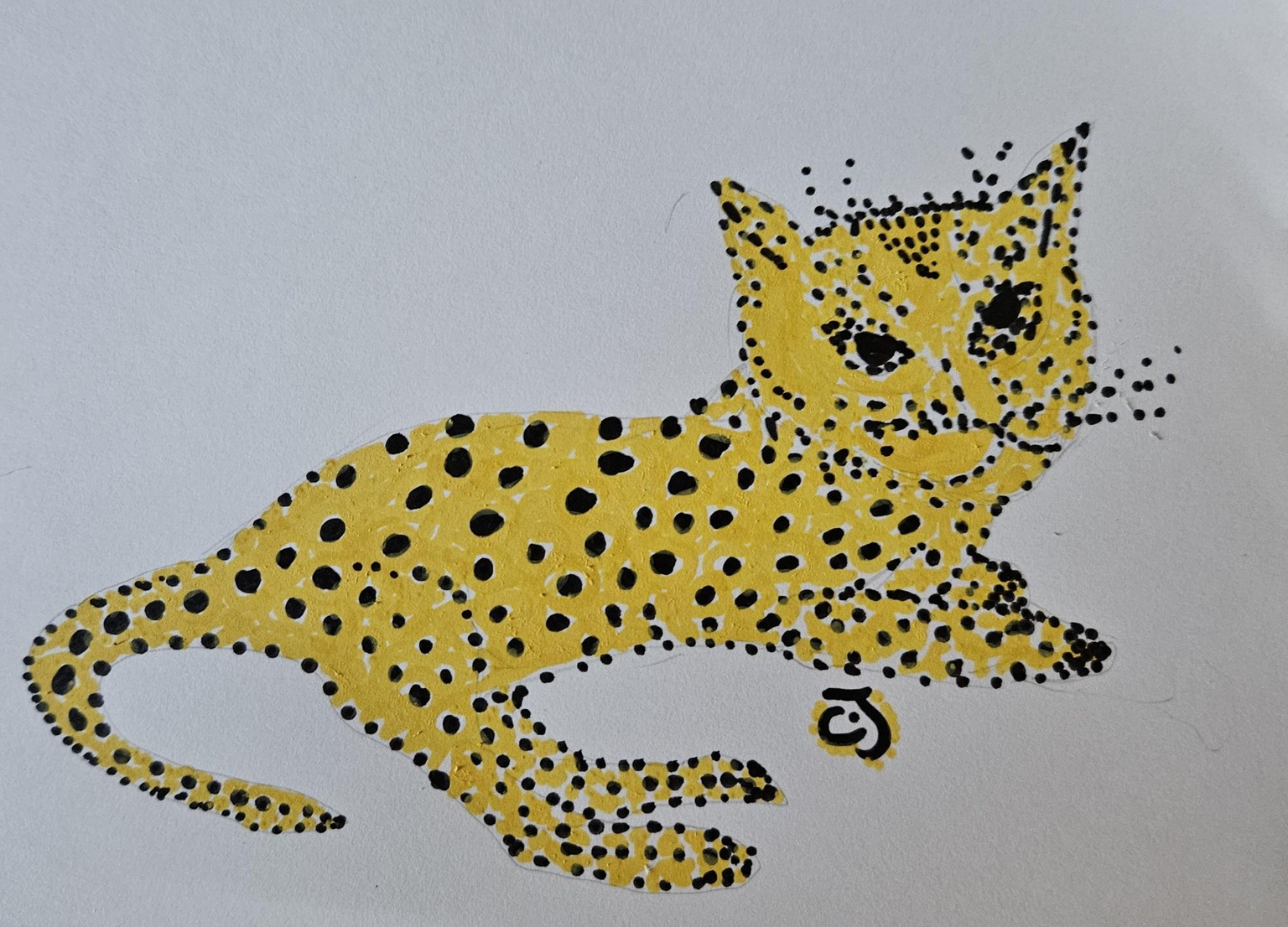 Dotted cat -Y Kusama inspired - image 1 - student project