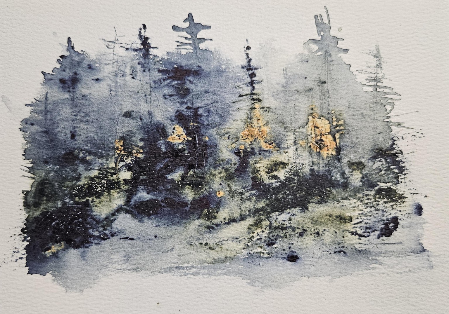 Watercolor with Palette knife - image 4 - student project