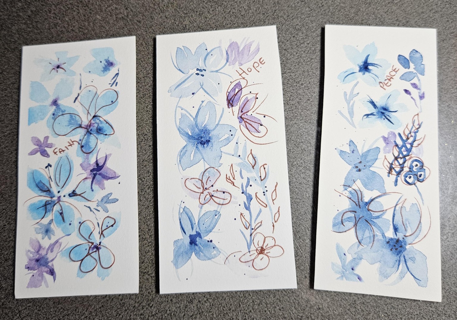 Floral bookmarks - image 1 - student project