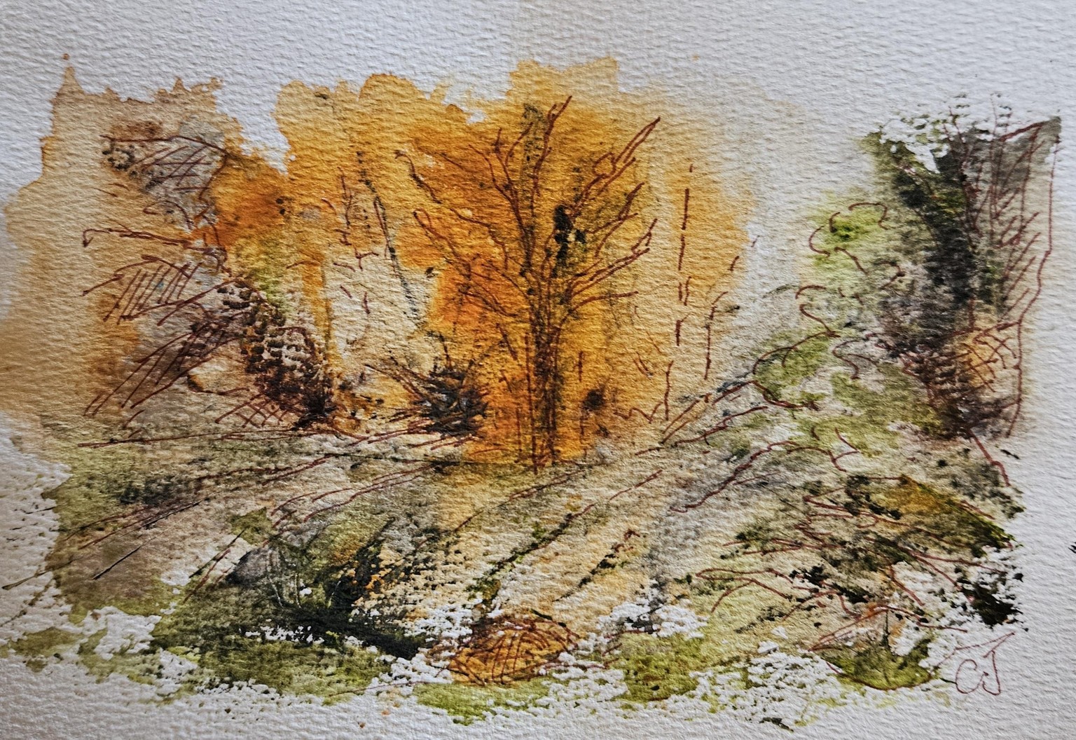Watercolor with Palette knife - image 3 - student project