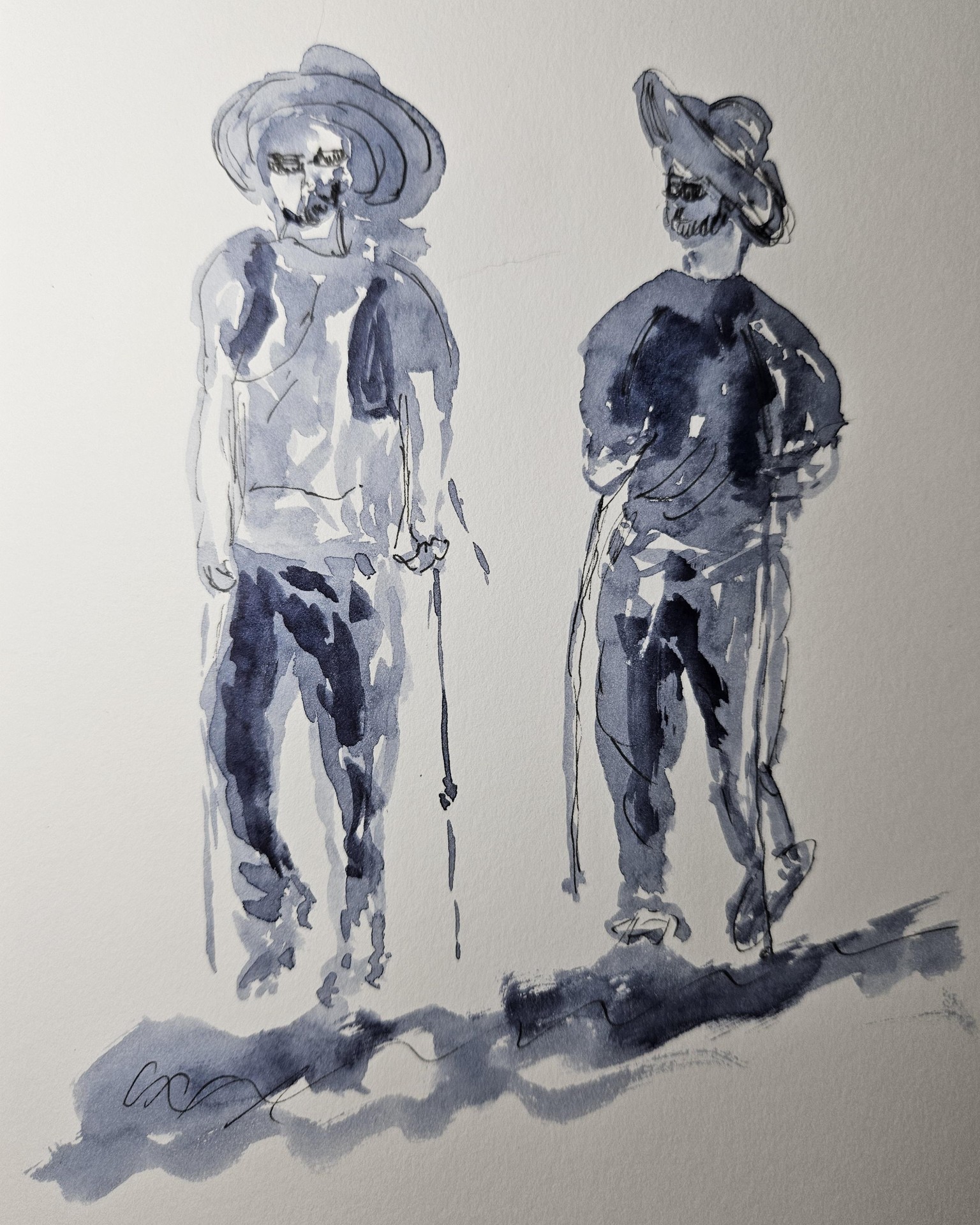 Line and wash silhouettes - image 1 - student project