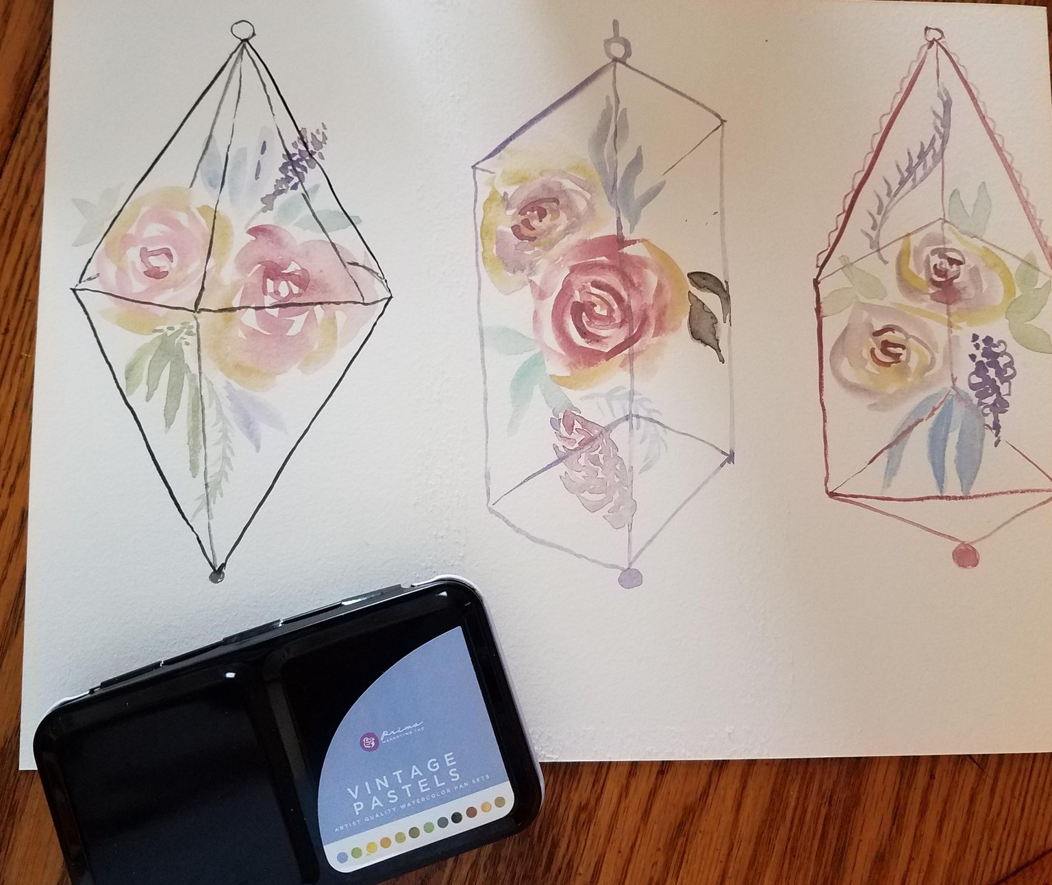 Pastel flower cages - image 1 - student project