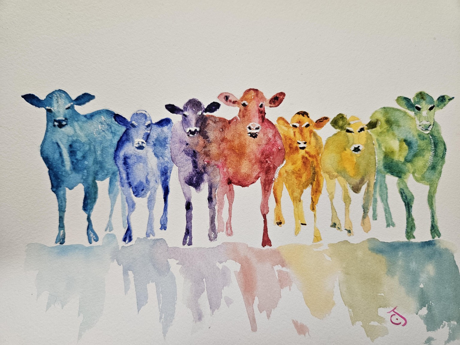 Colorful cows - image 1 - student project
