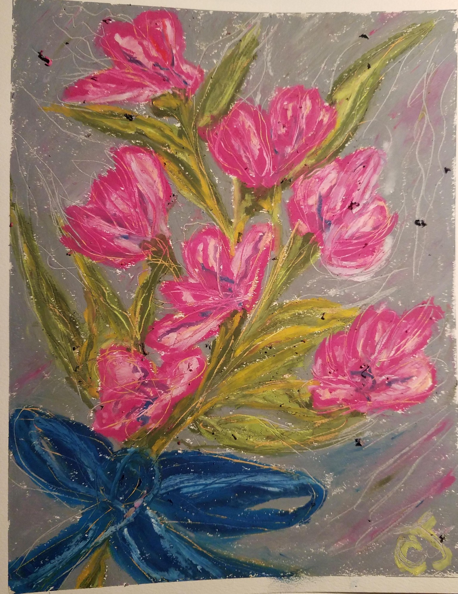 Scraping oil pastels - image 1 - student project