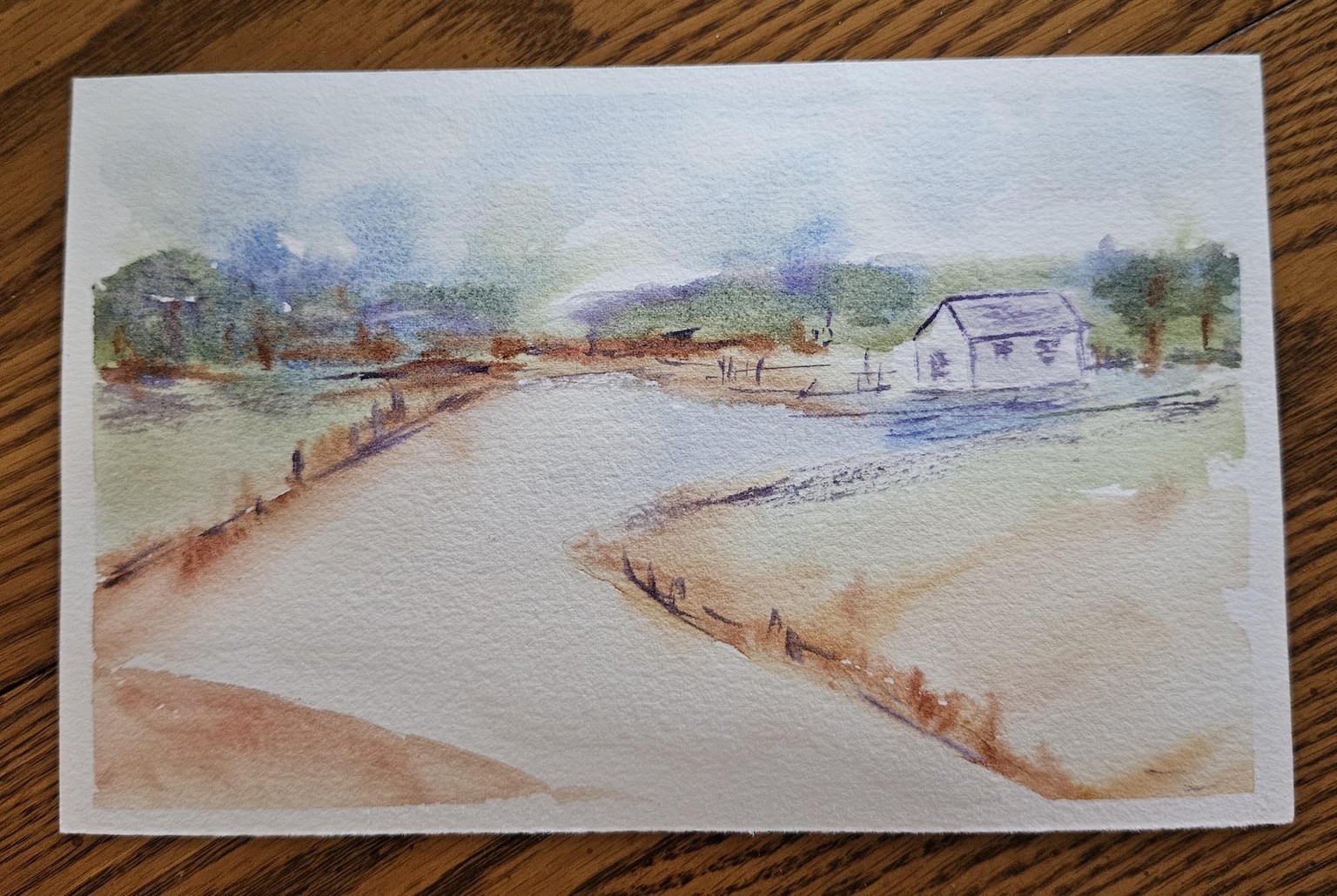 5min leftover paints landscape - image 1 - student project