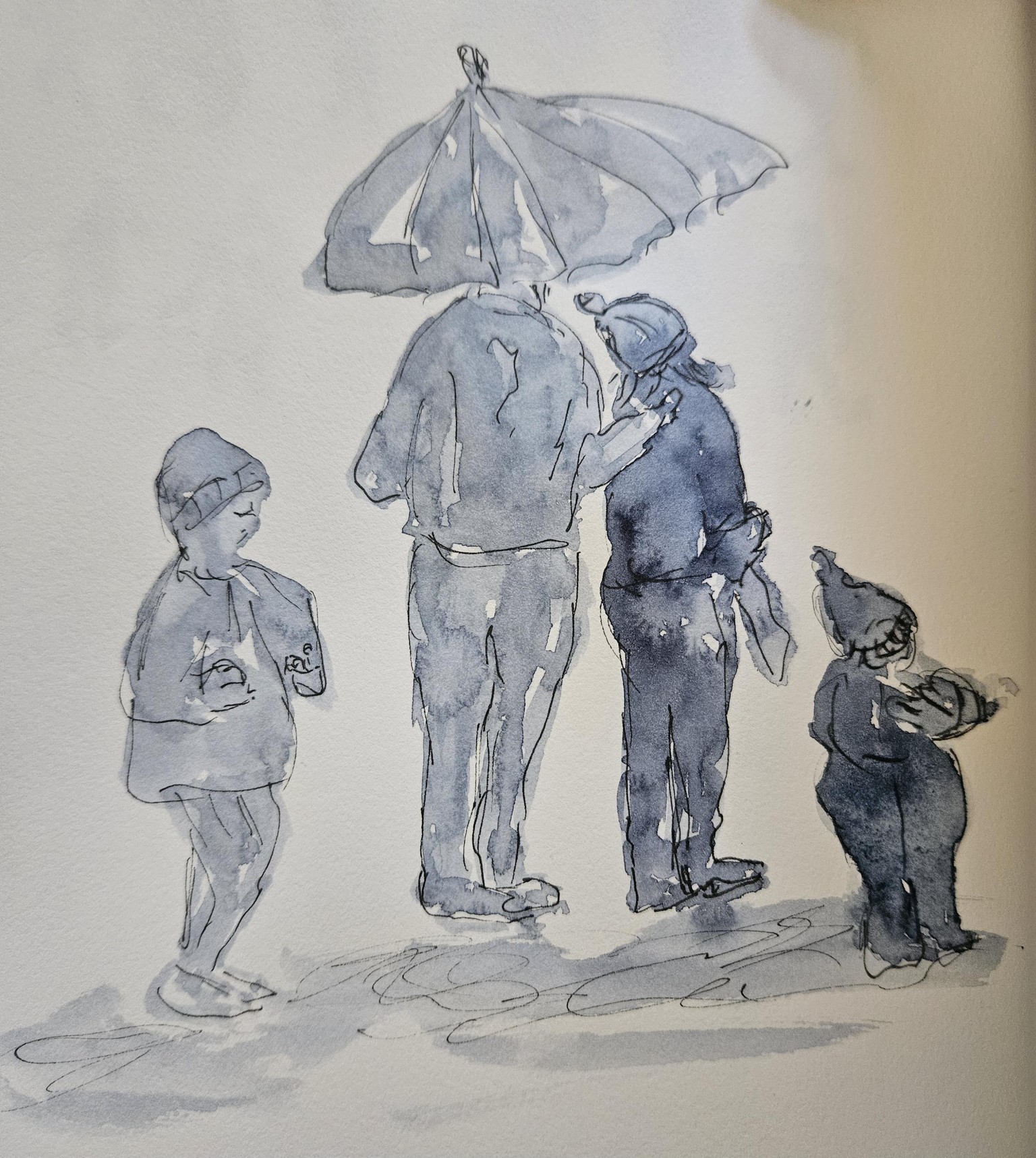 Line and wash silhouettes - image 4 - student project