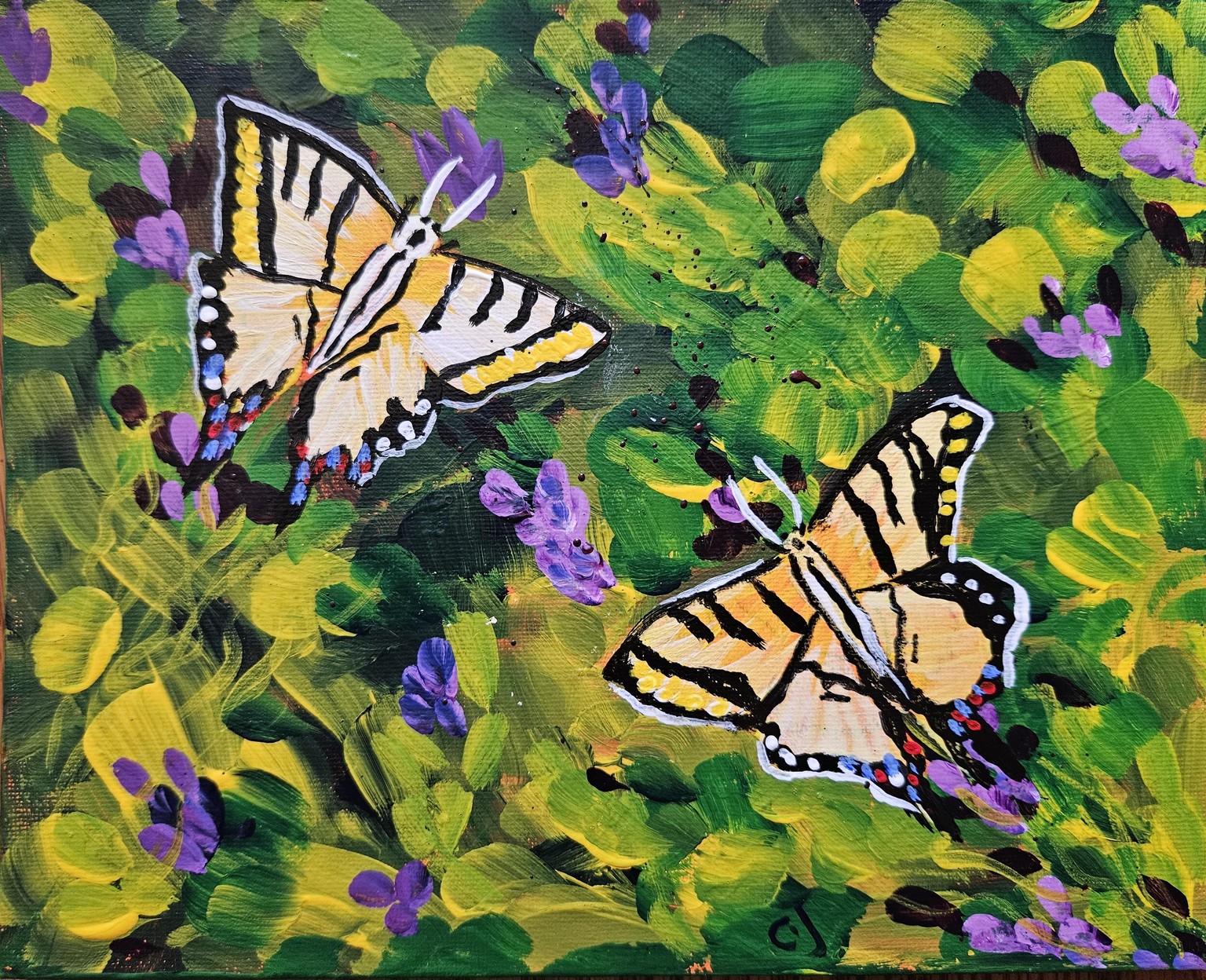 Swallow tail butterfly acrylic - image 1 - student project