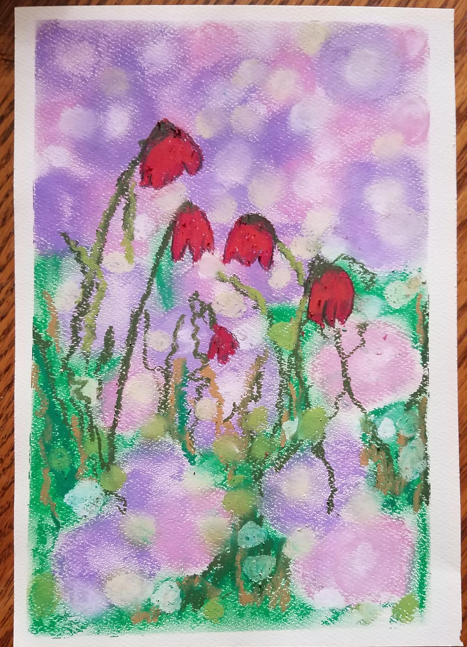 Bokeh pastel droopy flowers - image 1 - student project