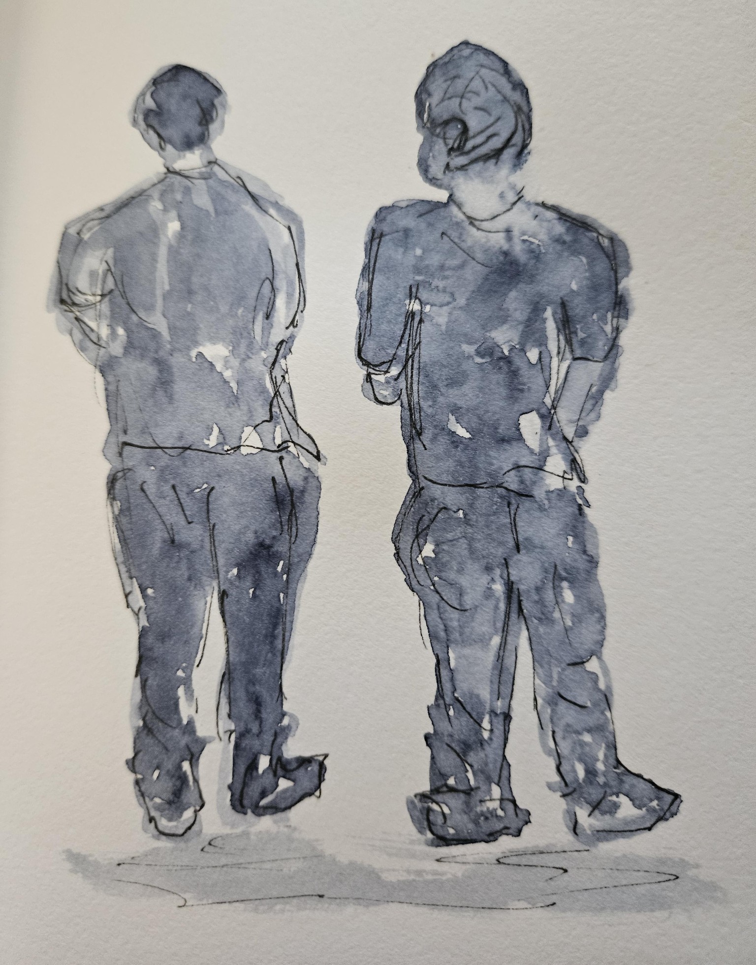 Line and wash silhouettes - image 3 - student project