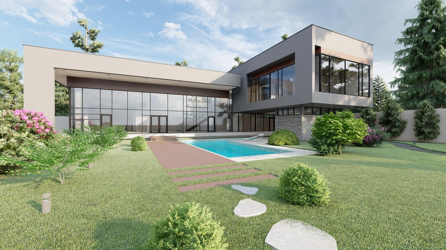 Villa for a family - image 1 - student project