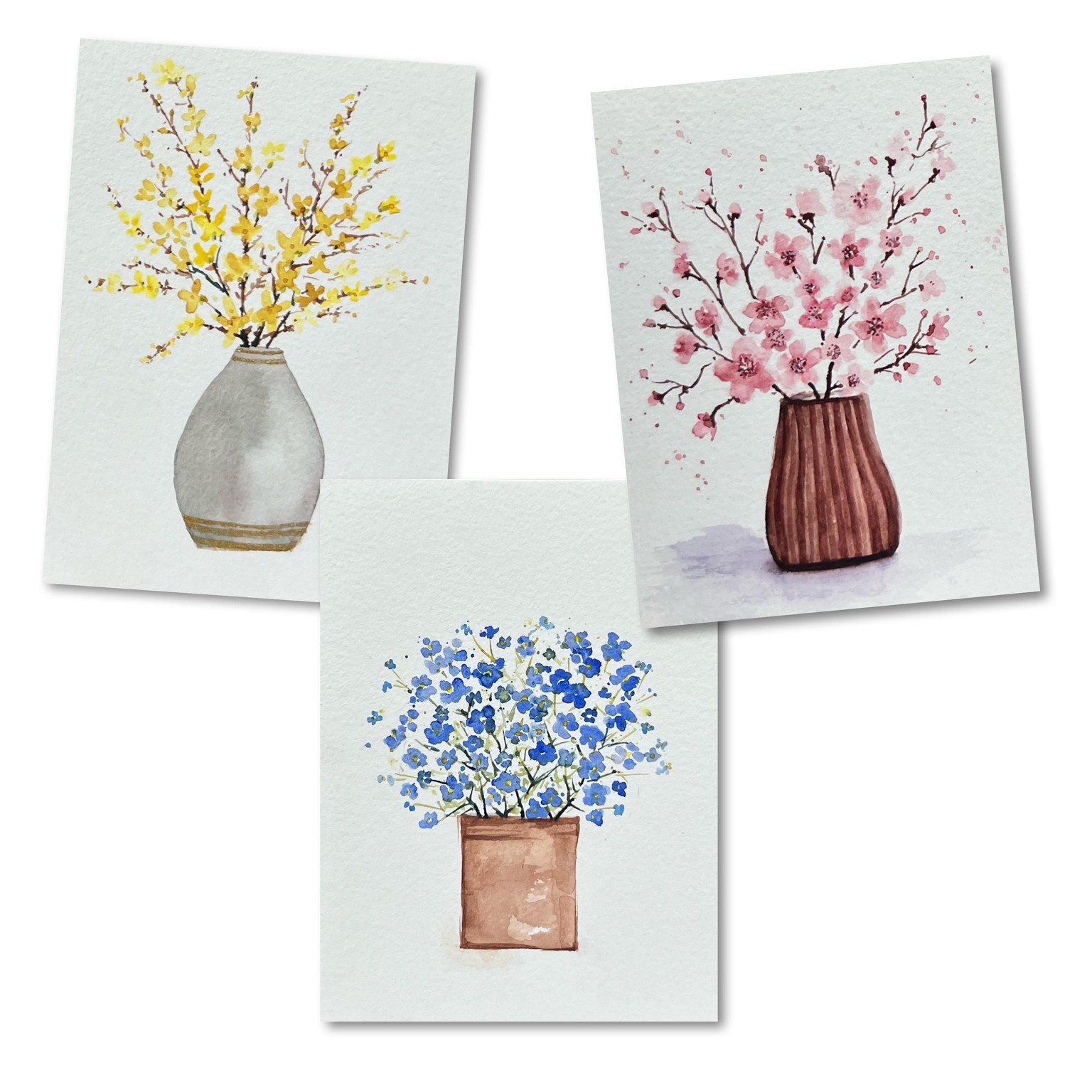 Cherry Blossoms. Forget Me Nots and Forsythia - image 1 - student project