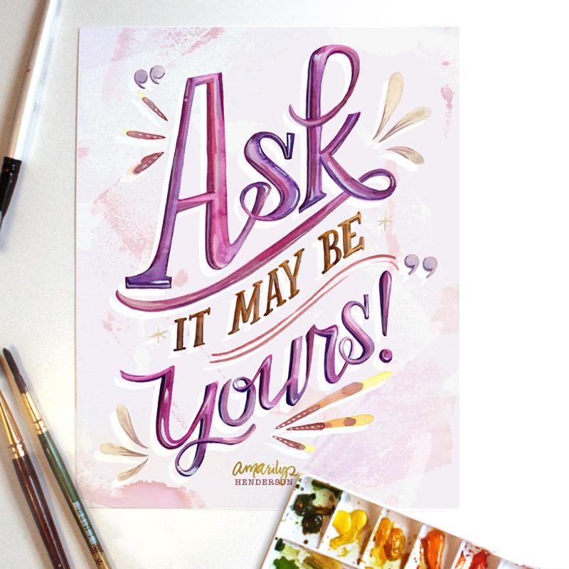 Watercolor Lettering - Serifs - image 1 - student project