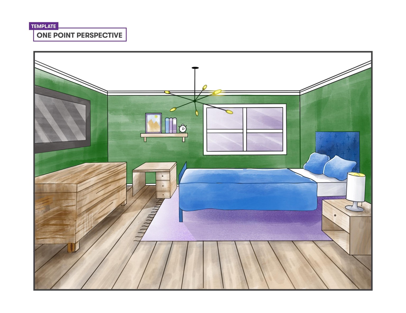One point perspective in Procreate - image 1 - student project