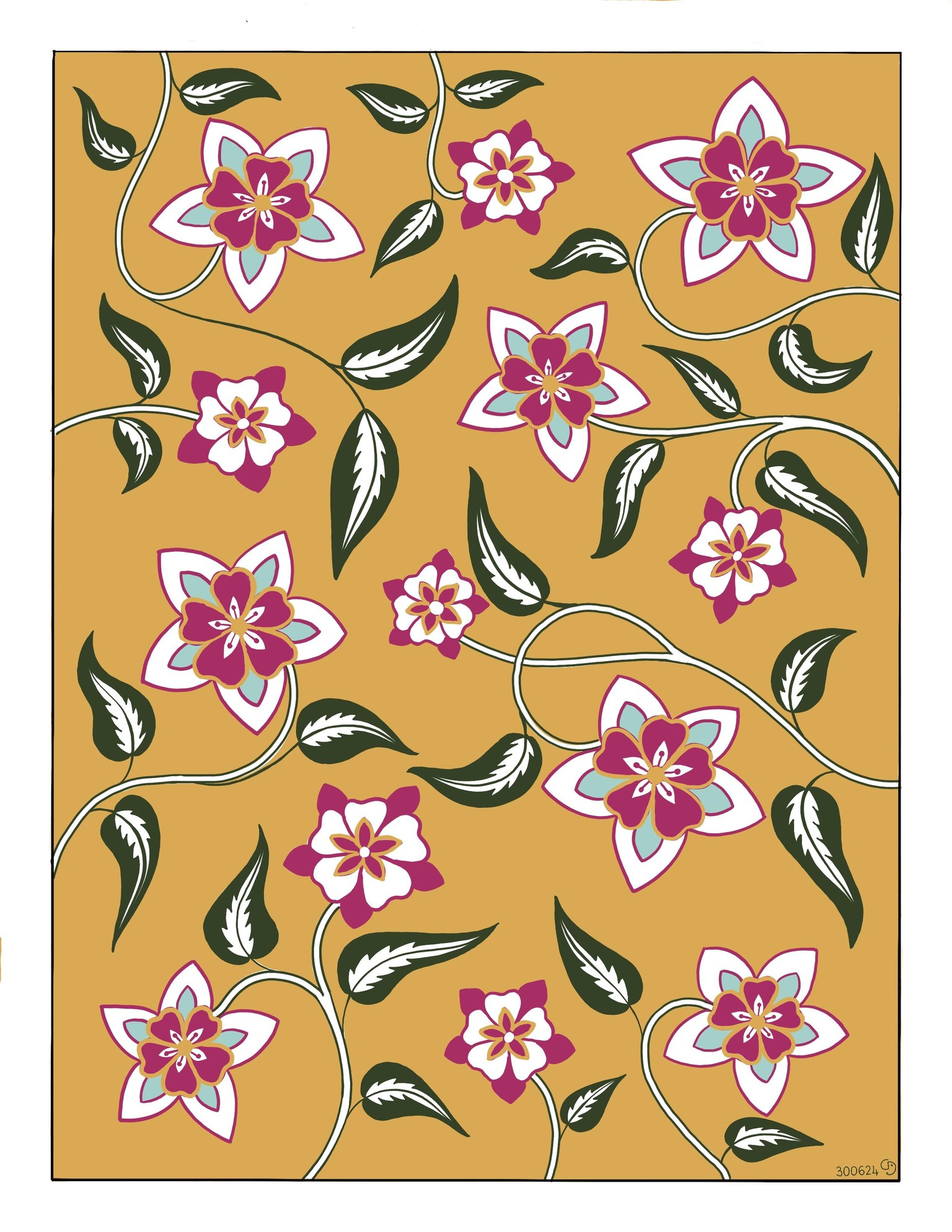 Indian Floral Print - image 1 - student project