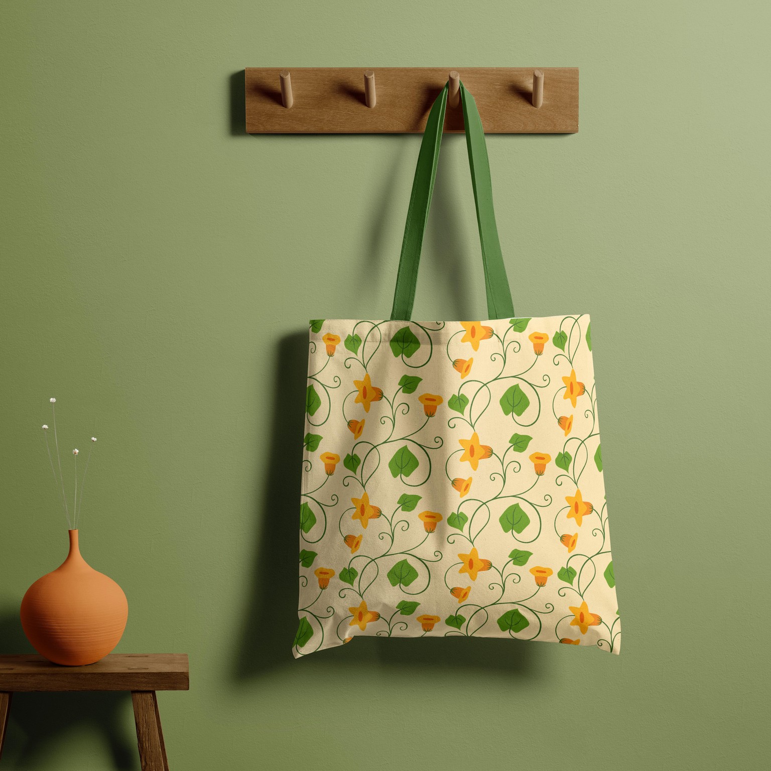 Autumn Vine Half Drop - Adobe Illustrator to Procreate Workflow - image 1 - student project