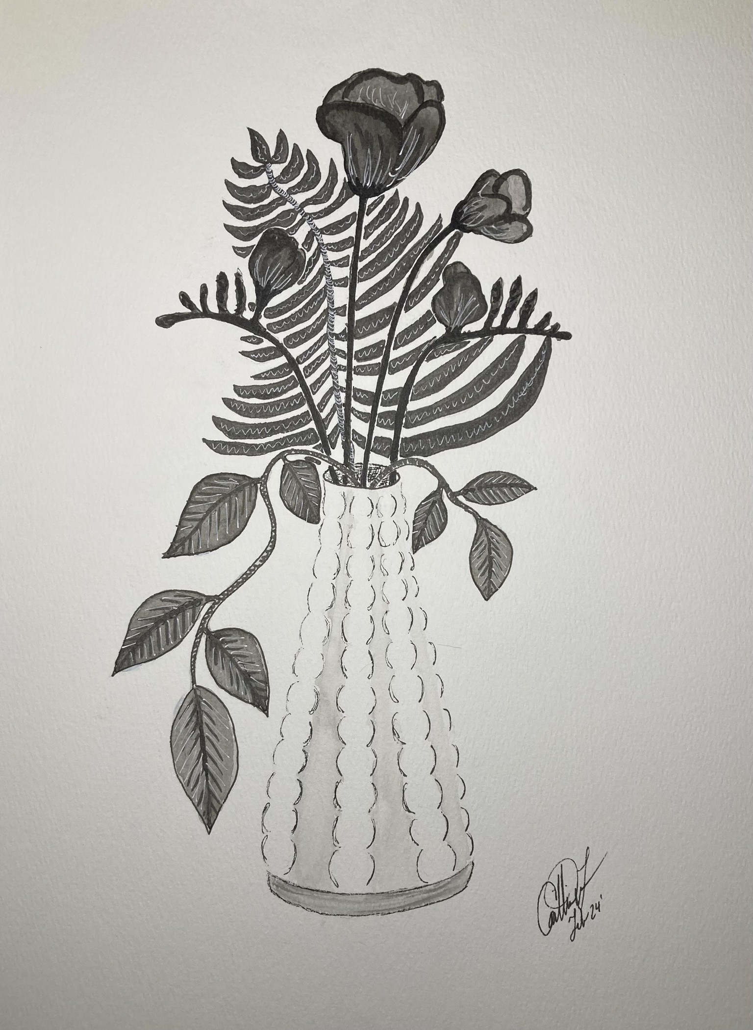 Ink flowers - image 4 - student project