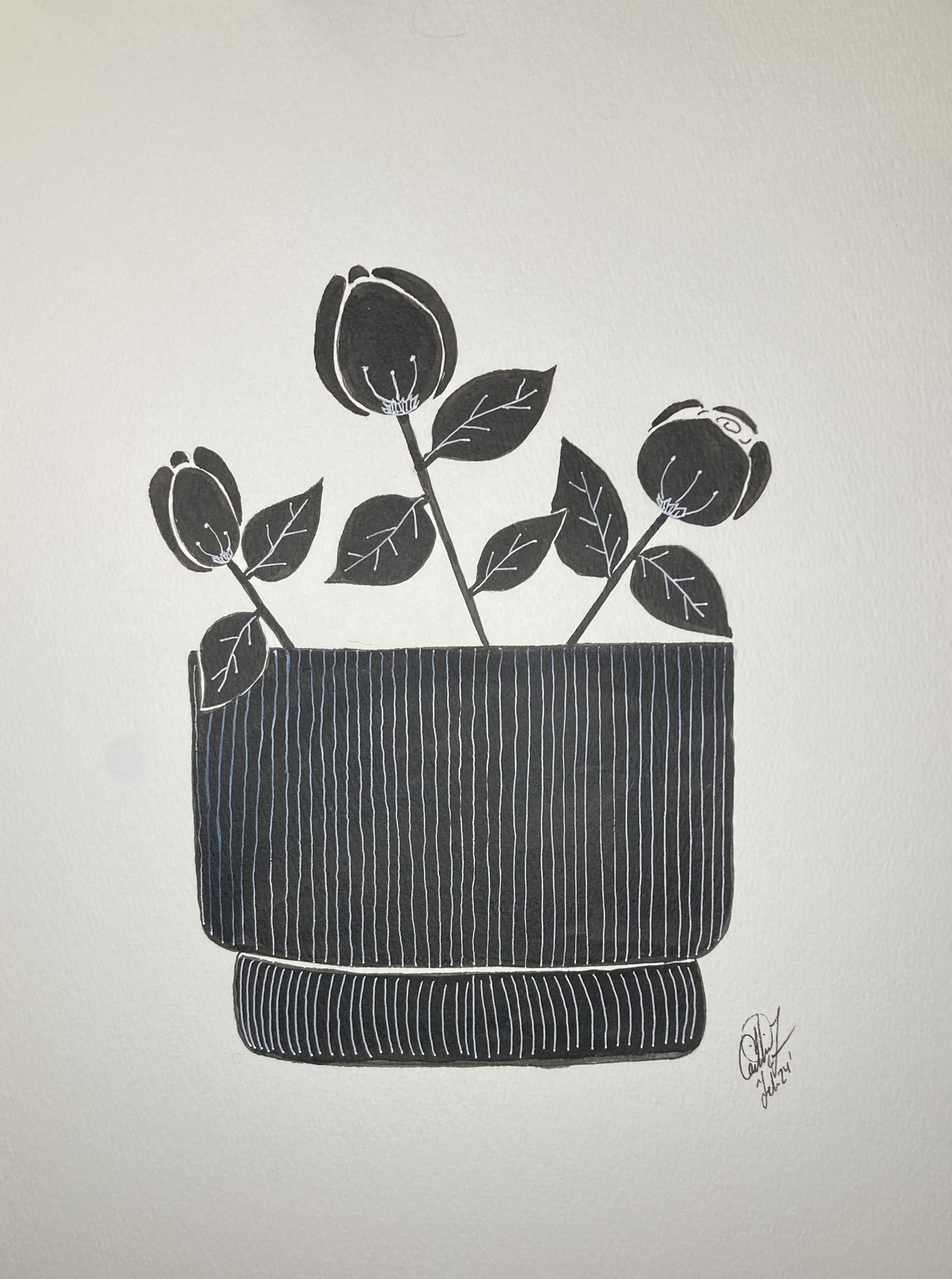 Ink flowers - image 3 - student project