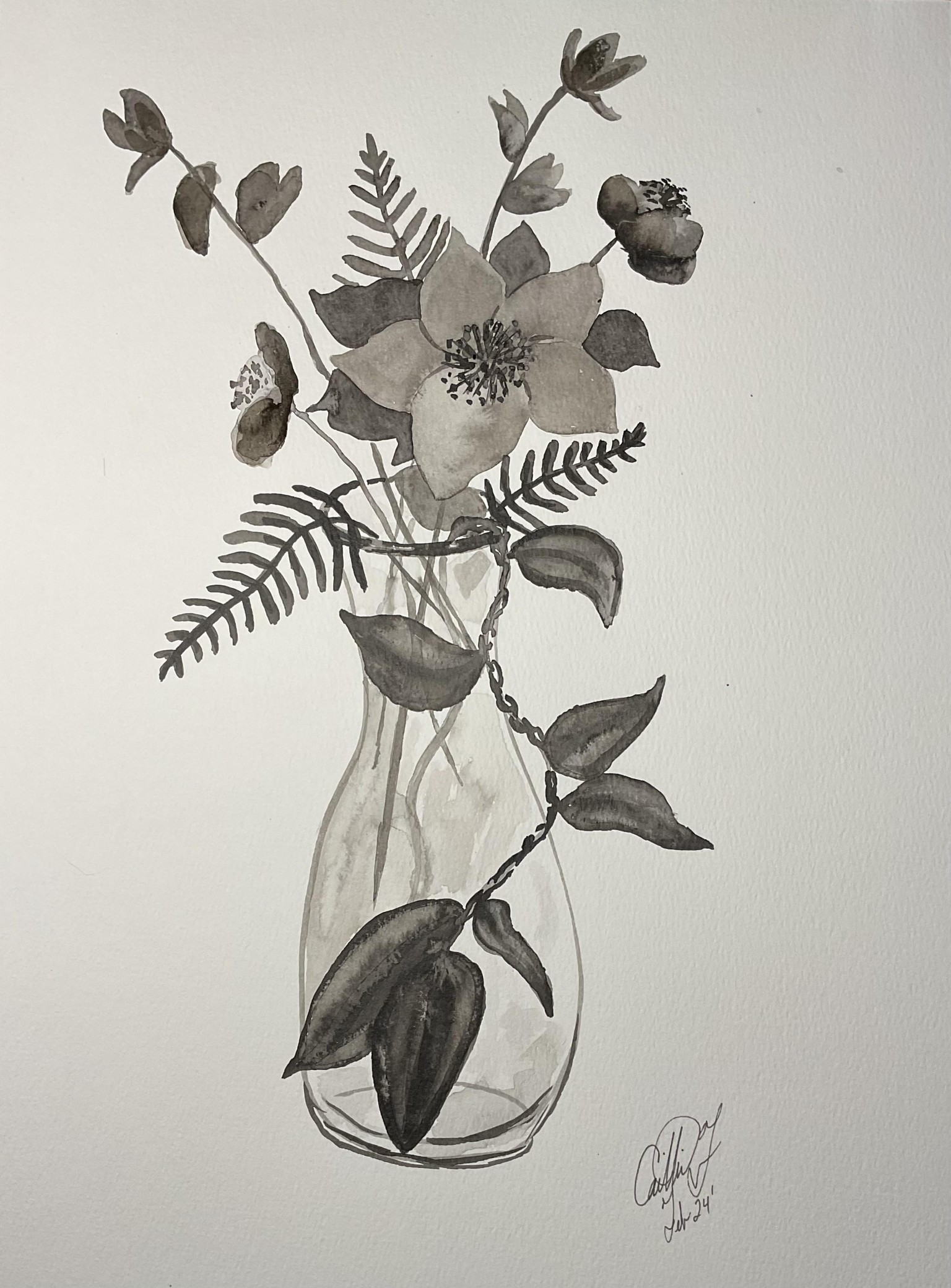 Ink flowers - image 2 - student project