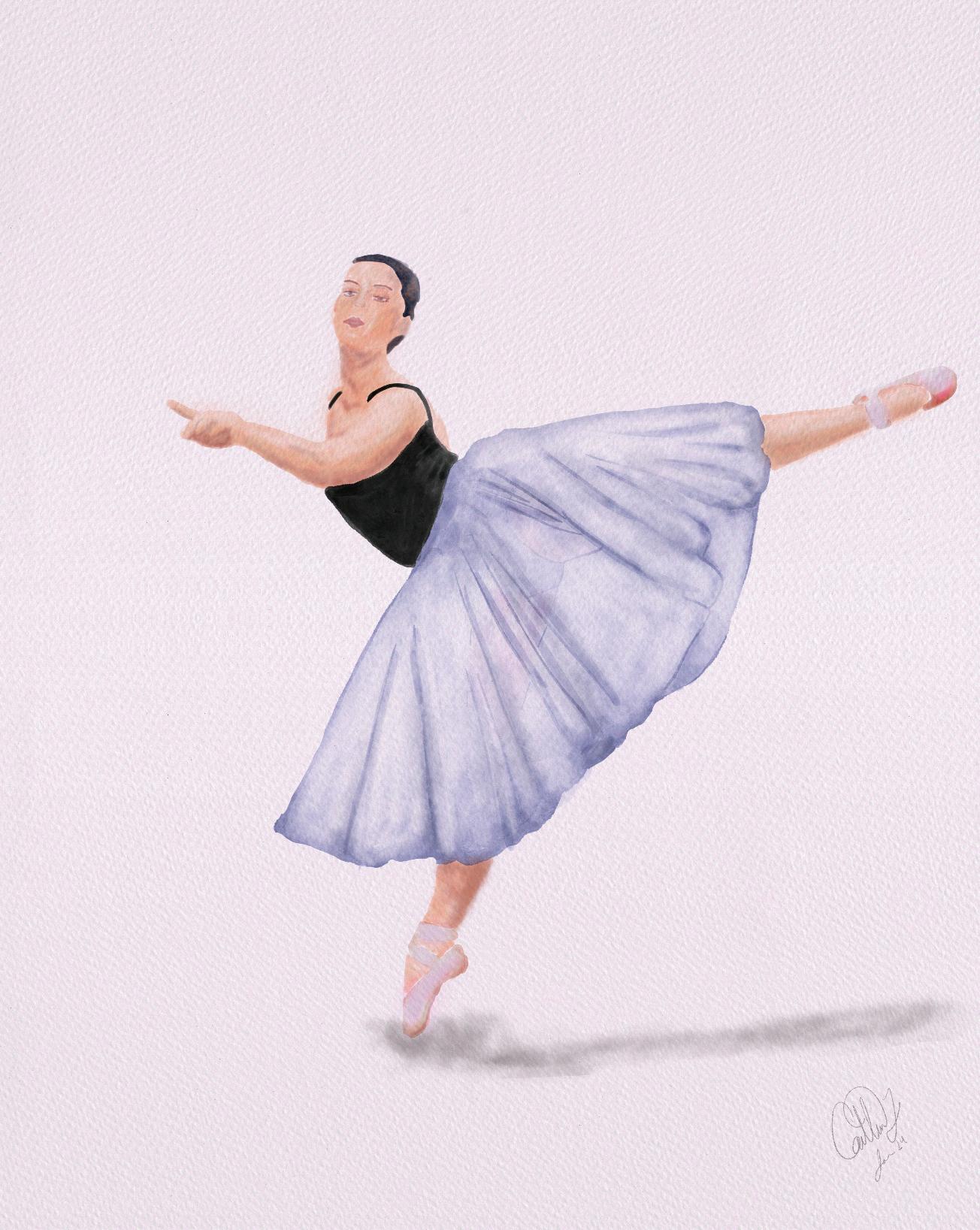 Digital watercolor figures - image 2 - student project