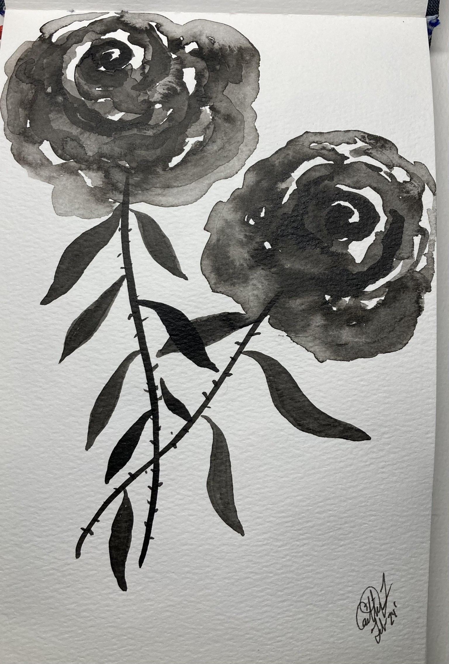 Ink flowers - image 1 - student project