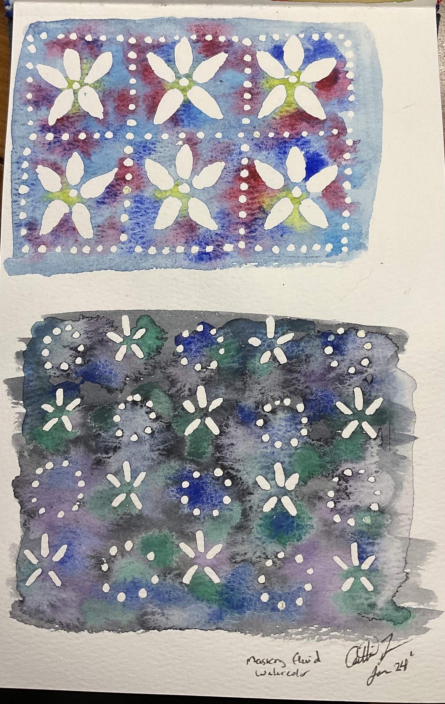 Masking fluid experiments - image 1 - student project