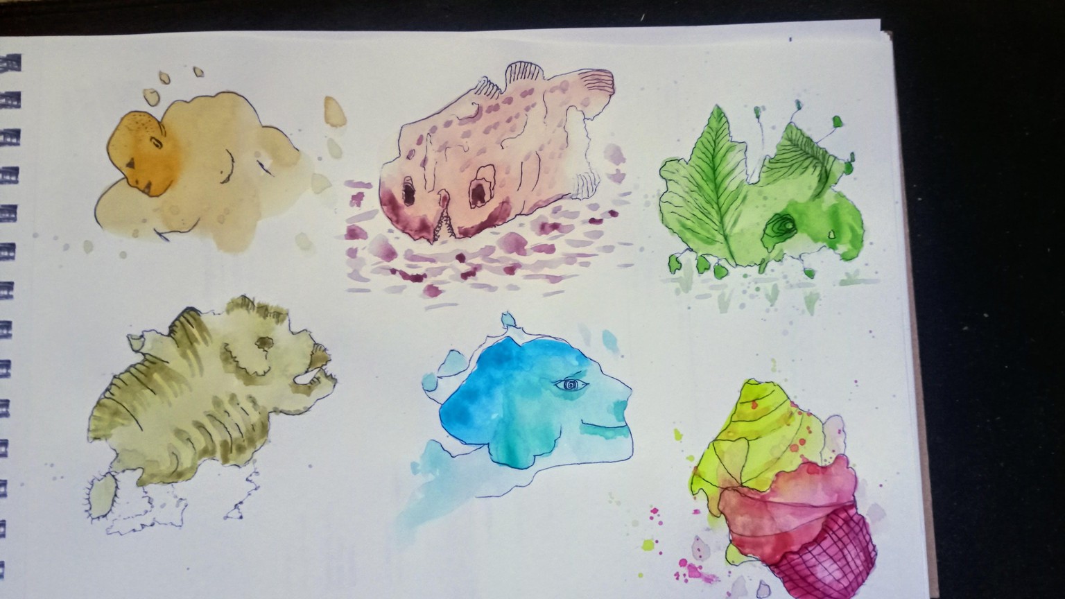 Toby Heseler - Ink and watercolour doodling - image 1 - student project