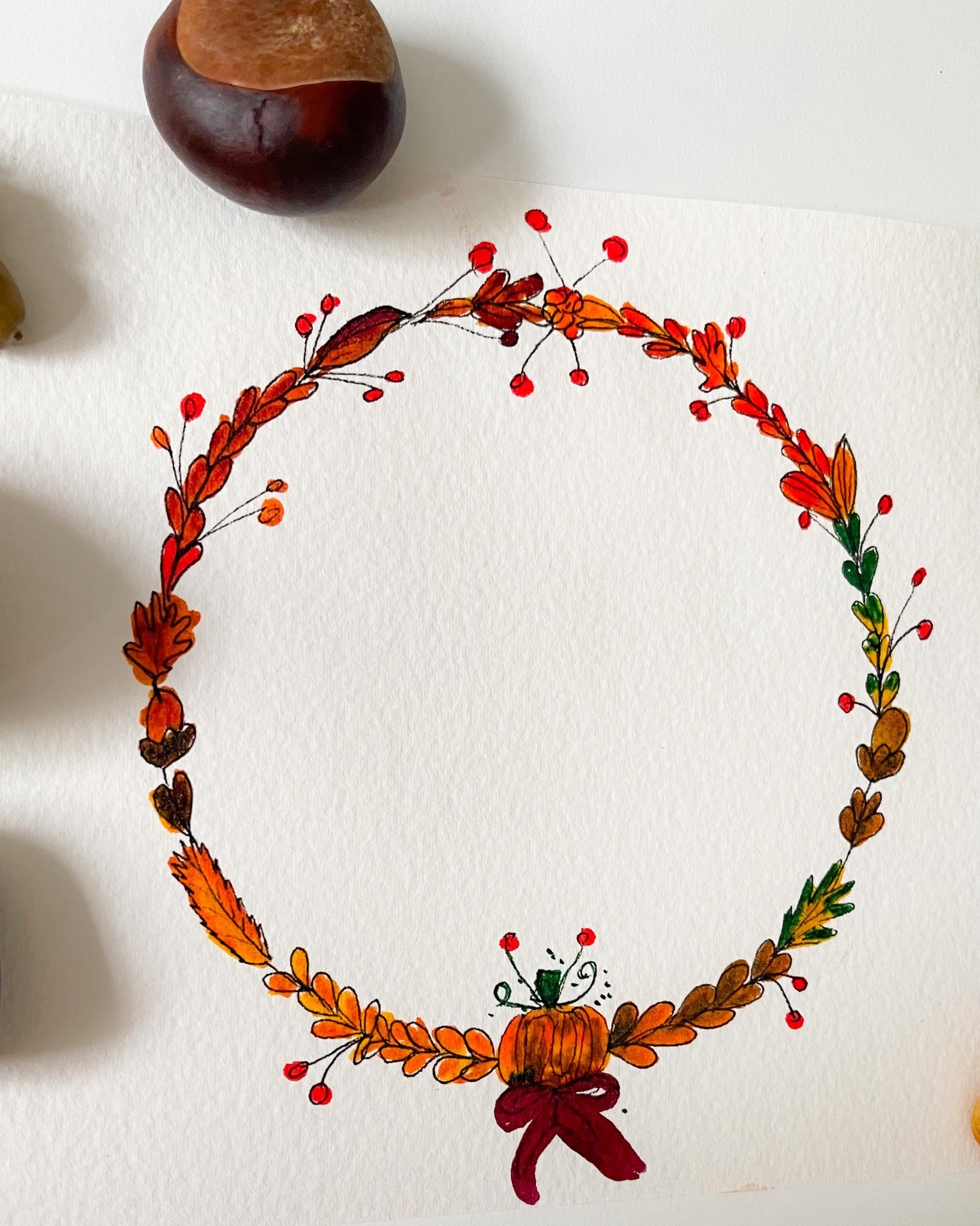 Autumn Wreath - image 2 - student project