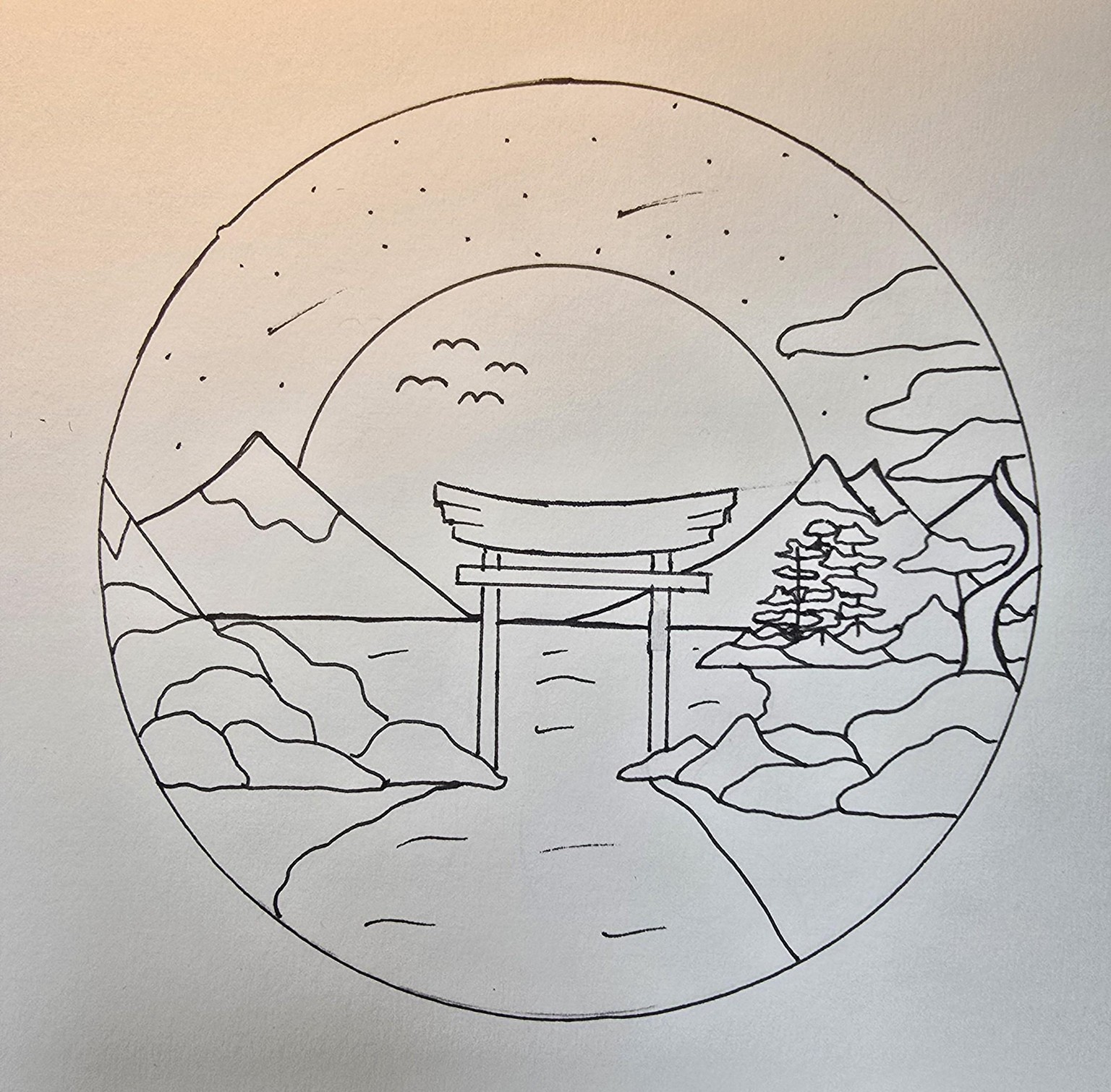 Minimalistic Landscape Illustration - image 1 - student project