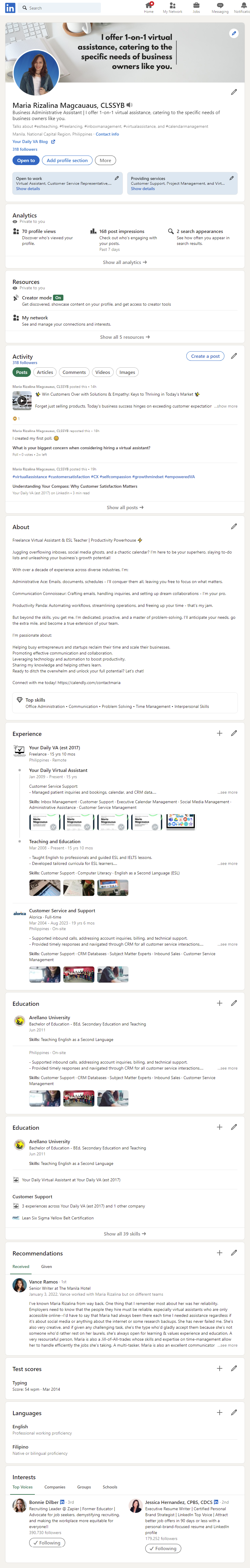 LinkedIn Profile - image 1 - student project
