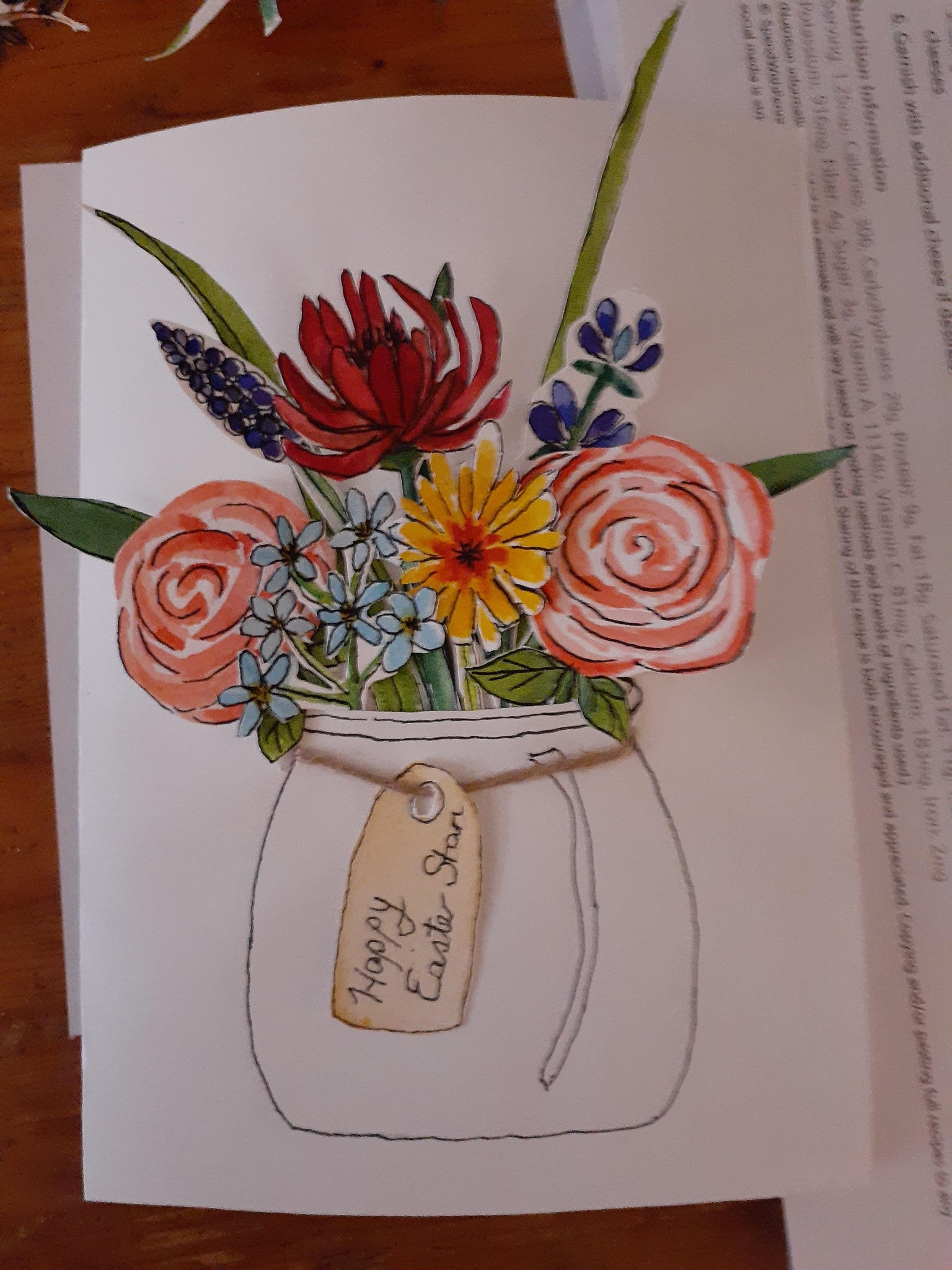 Watercolour Pop Up Card - image 1 - student project