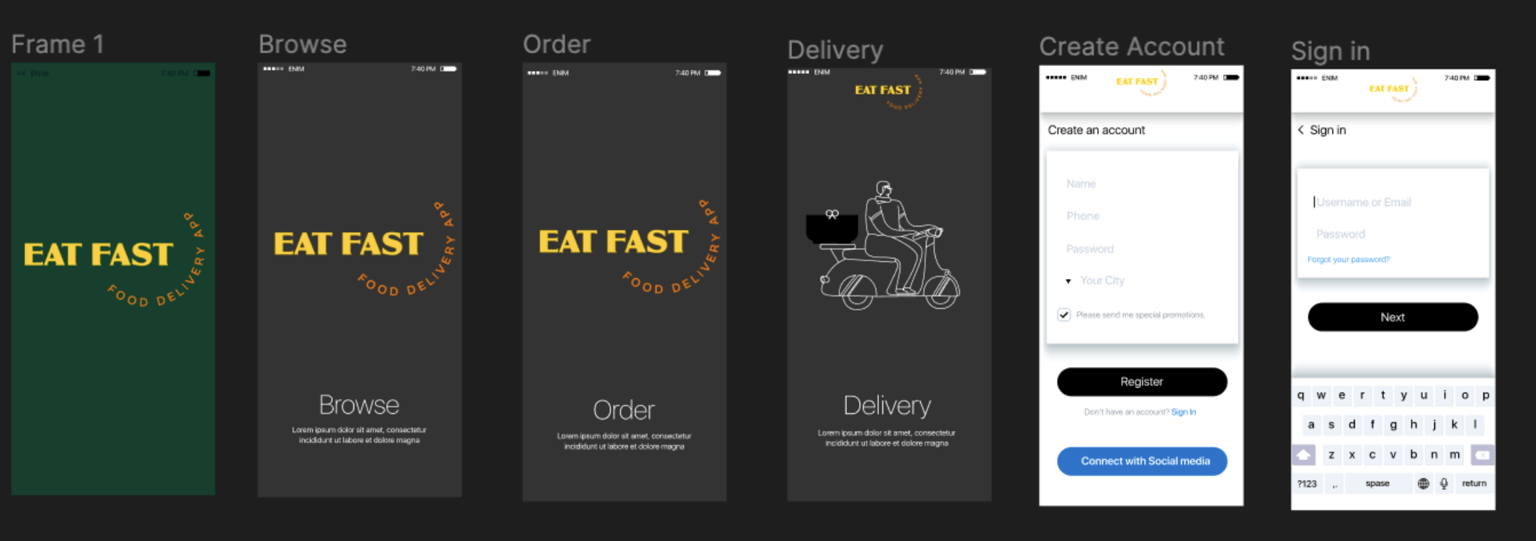 Eat Fast -Food delivery app - image 3 - student project