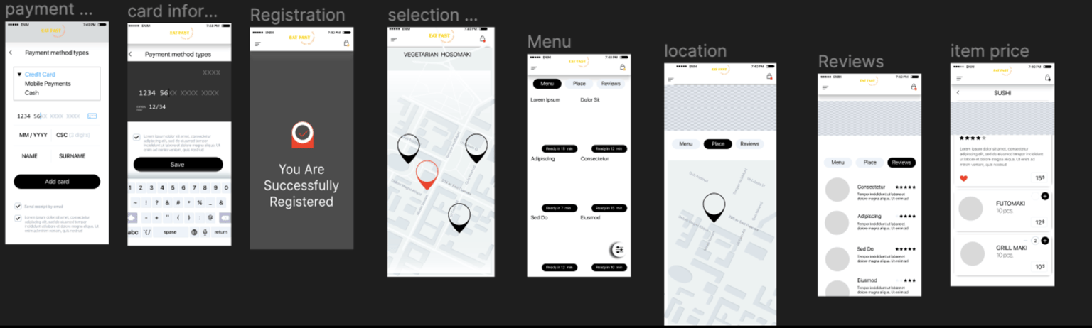 Eat Fast -Food delivery app - image 4 - student project