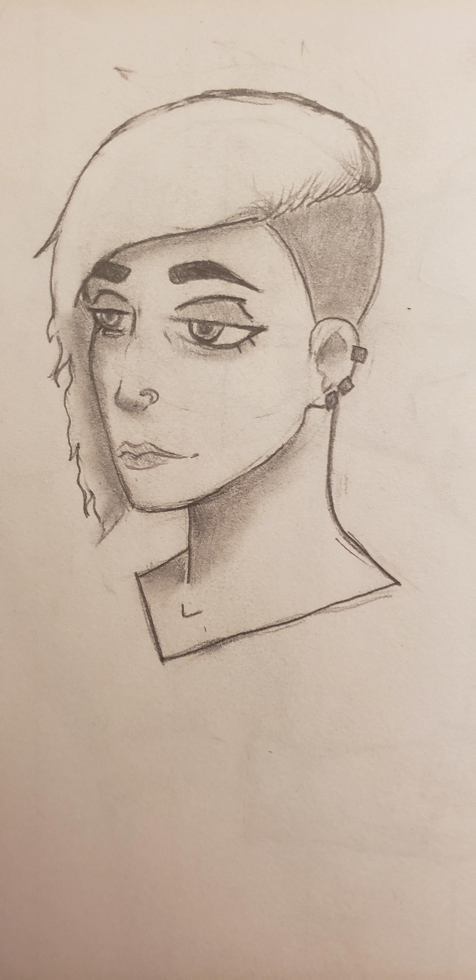 Face Drawing 3/4 View (Sketch) - image 1 - student project