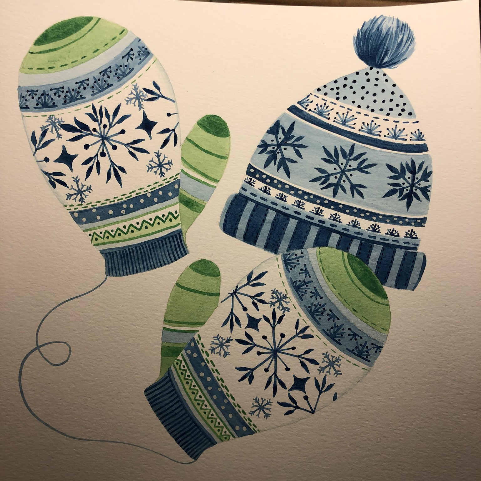Christmas Patterns - Jumper, Hat & Mittens - image 1 - student project