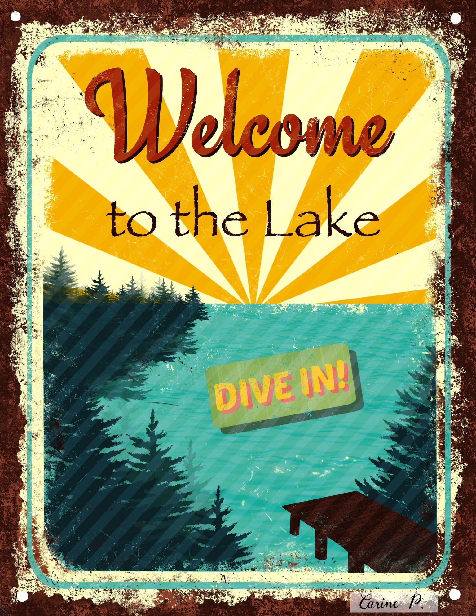 Vintage retro sign with Jennifer Nichols, Leila & Po Studio - image 1 - student project