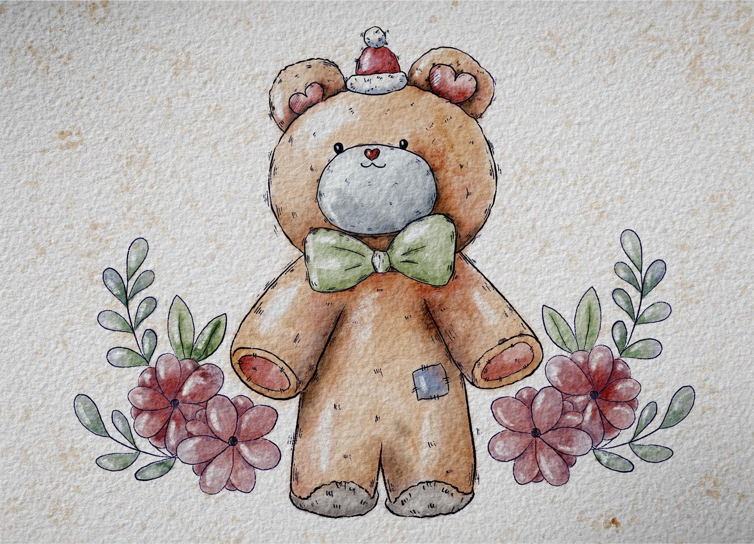 Watercolour bear - image 1 - student project
