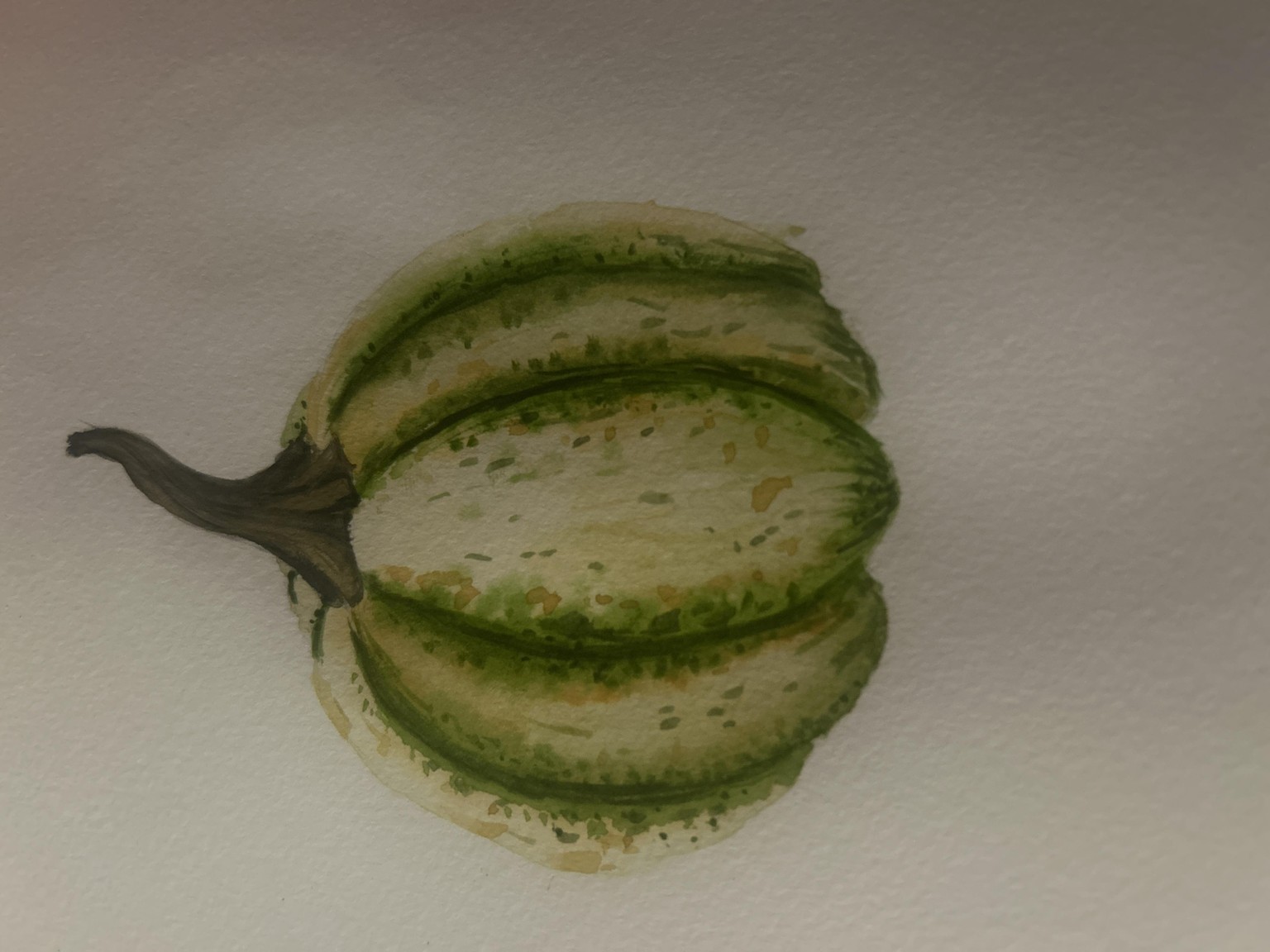 Watercolor pumpkin - image 1 - student project
