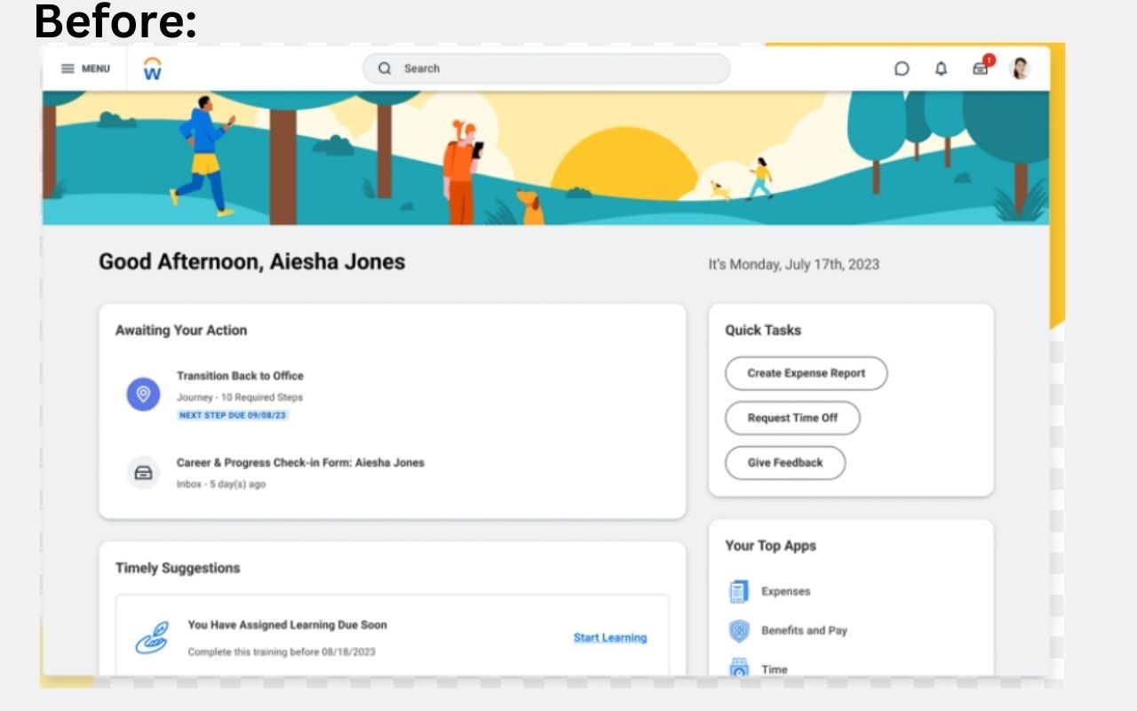 Workday UX Improvement - image 1 - student project