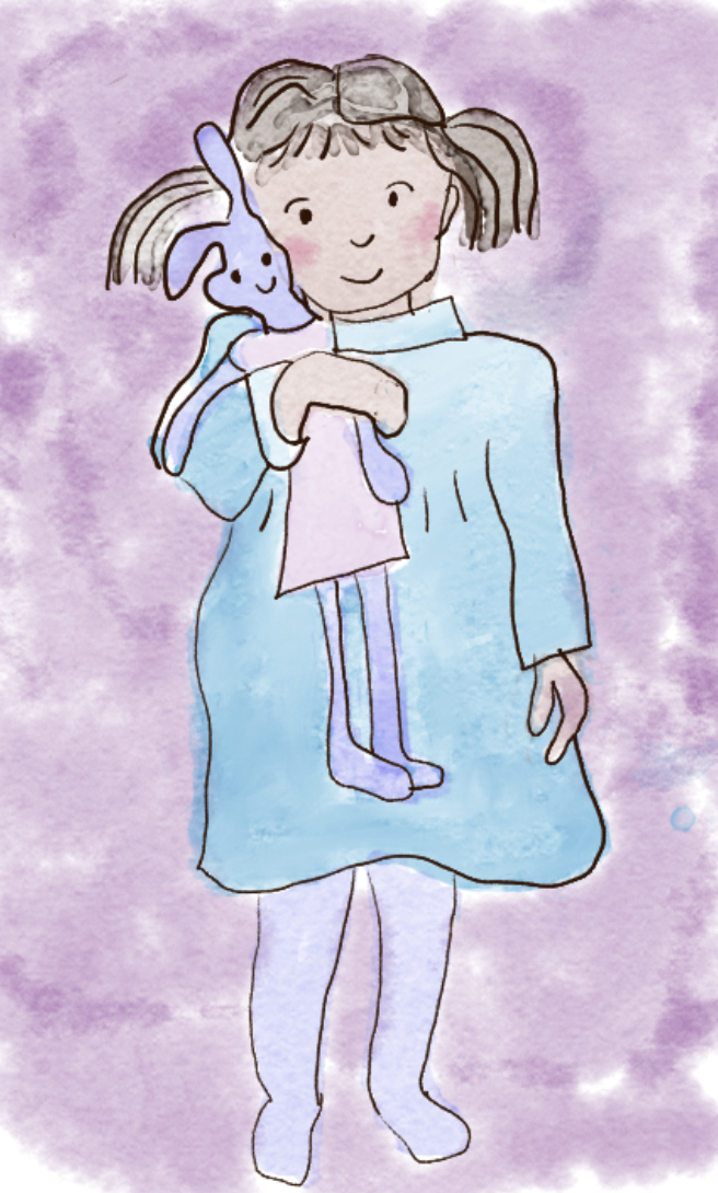 little girl  and bunny - image 1 - student project