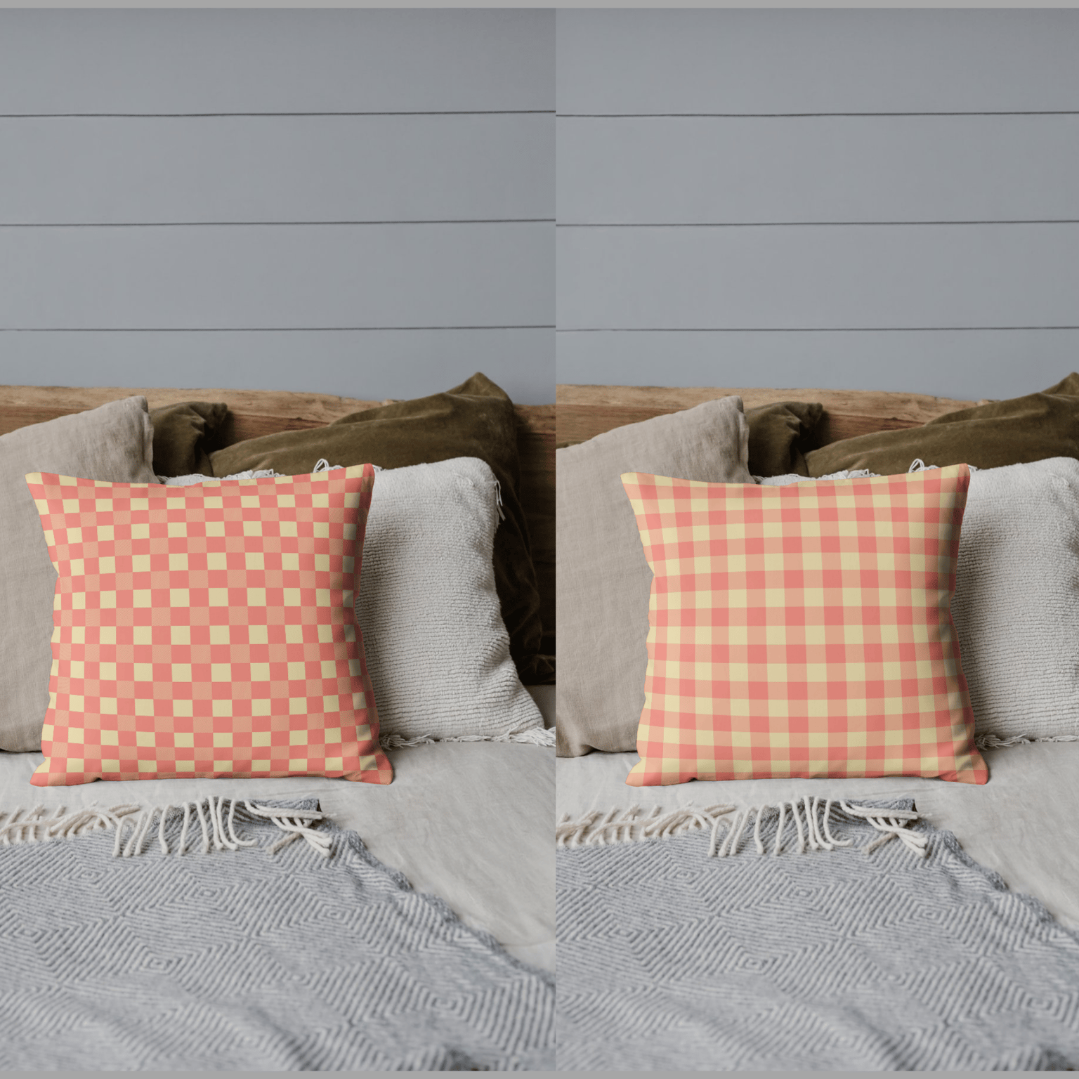 Buffalo & Gingham Pillow Mockup - image 1 - student project