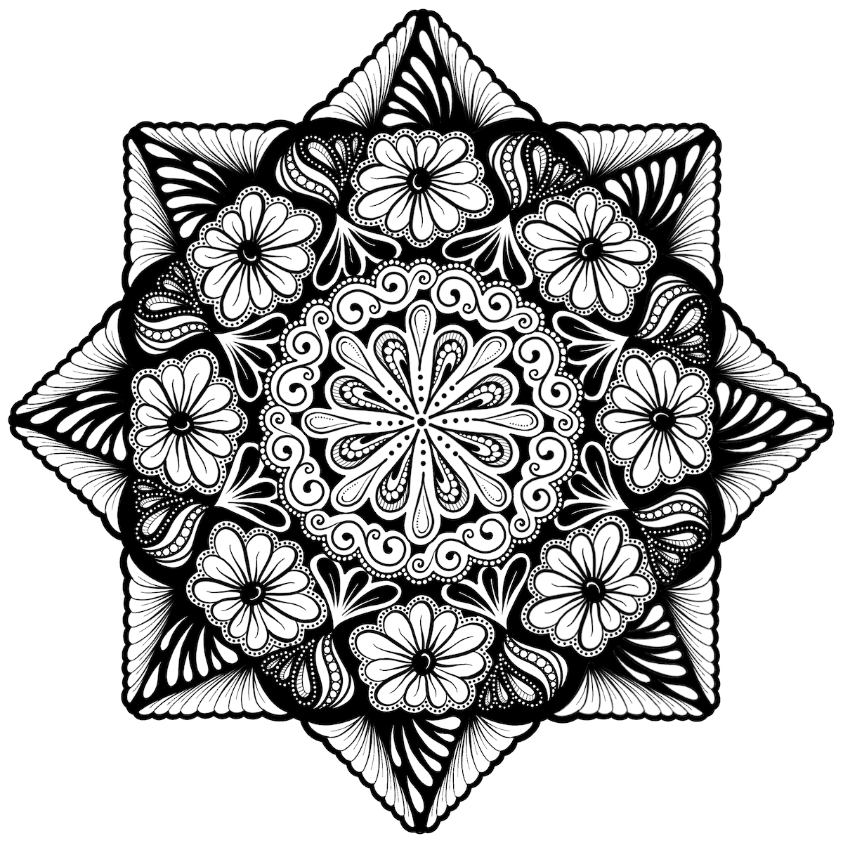 The Two Mandalas as Lineart and Beyond - image 3 - student project